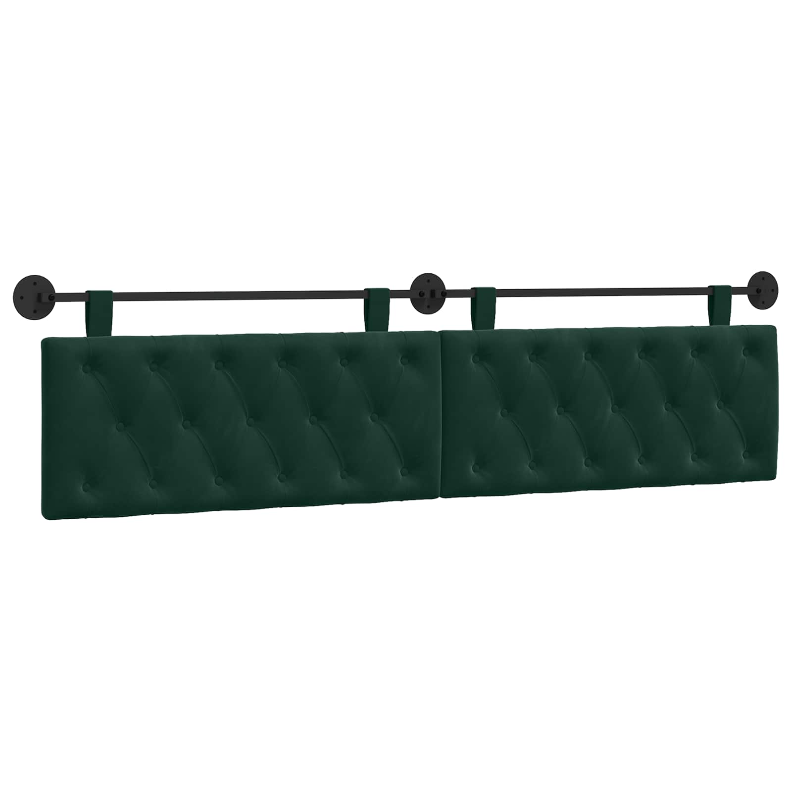 Tête de lit suspendue Vert foncé 210 x 55 x 7 cm Velours - XIOS