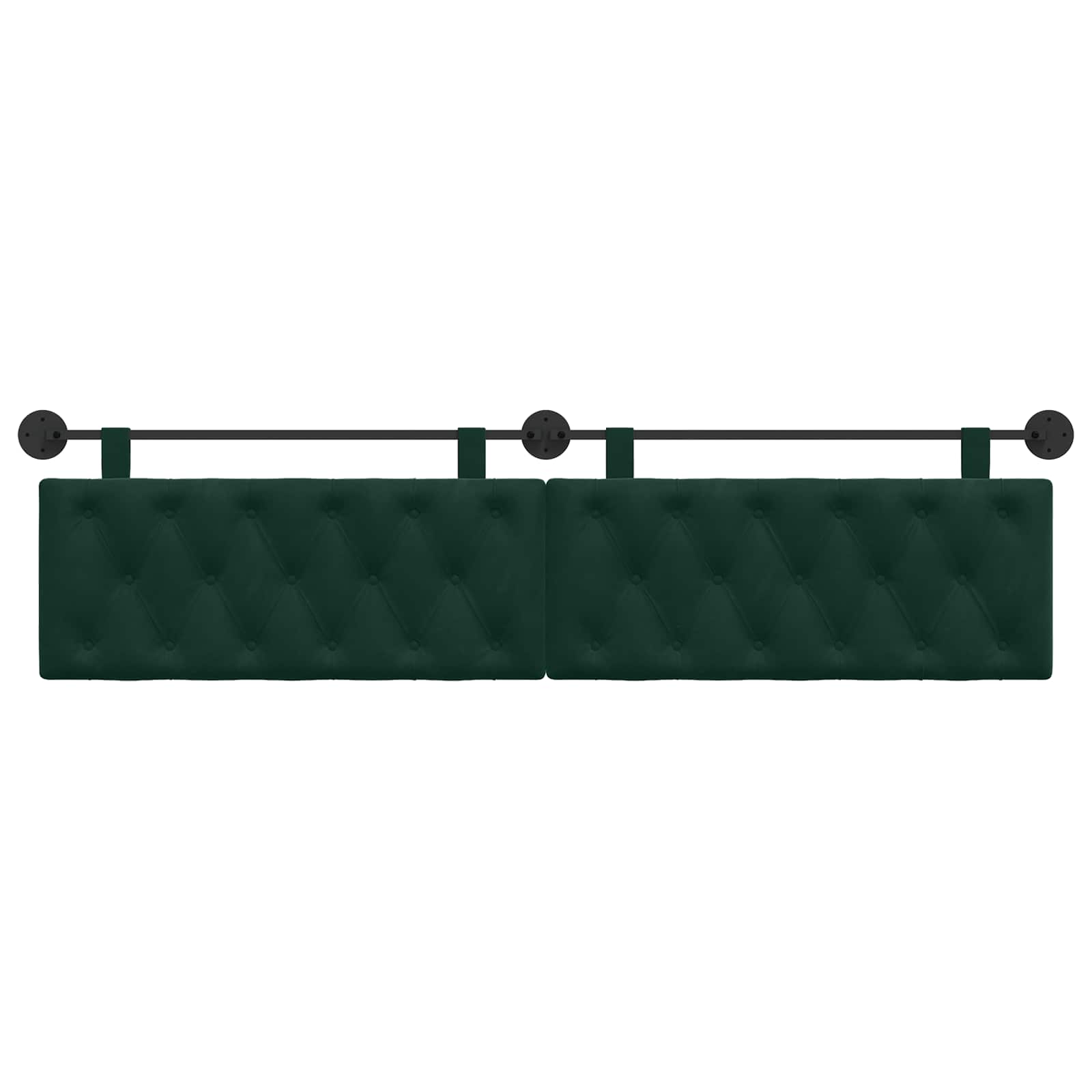 Tête de lit suspendue Vert foncé 210 x 55 x 7 cm Velours - XIOS