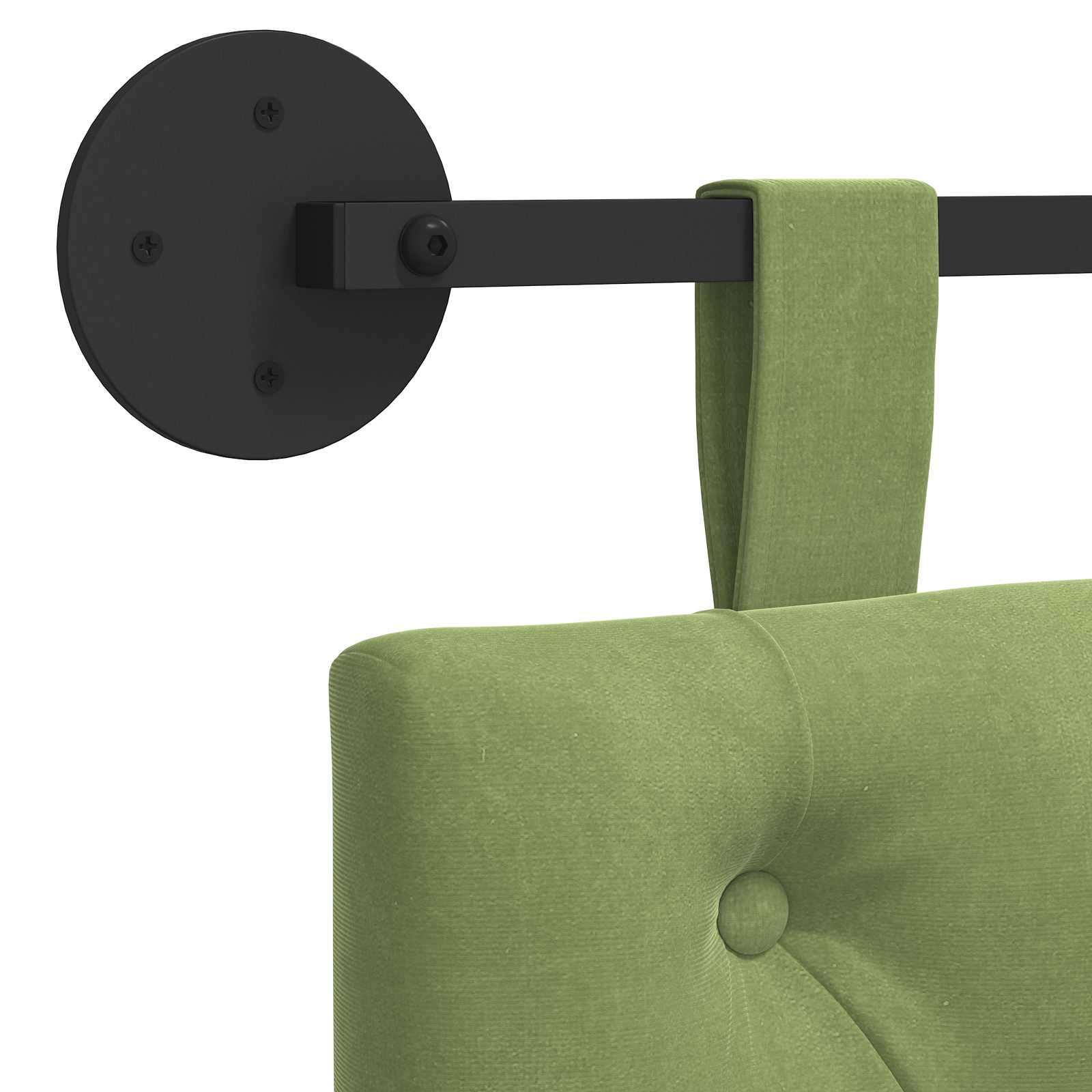 Tête de lit suspendue Vert clair Velours - XIOS
