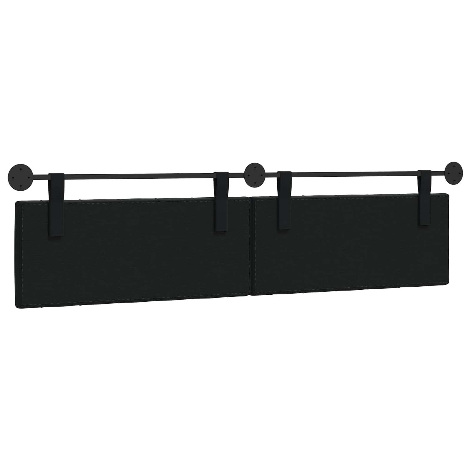 Tête de lit suspendue Noir 210 x 55 x 7 cm Velours - XIOS