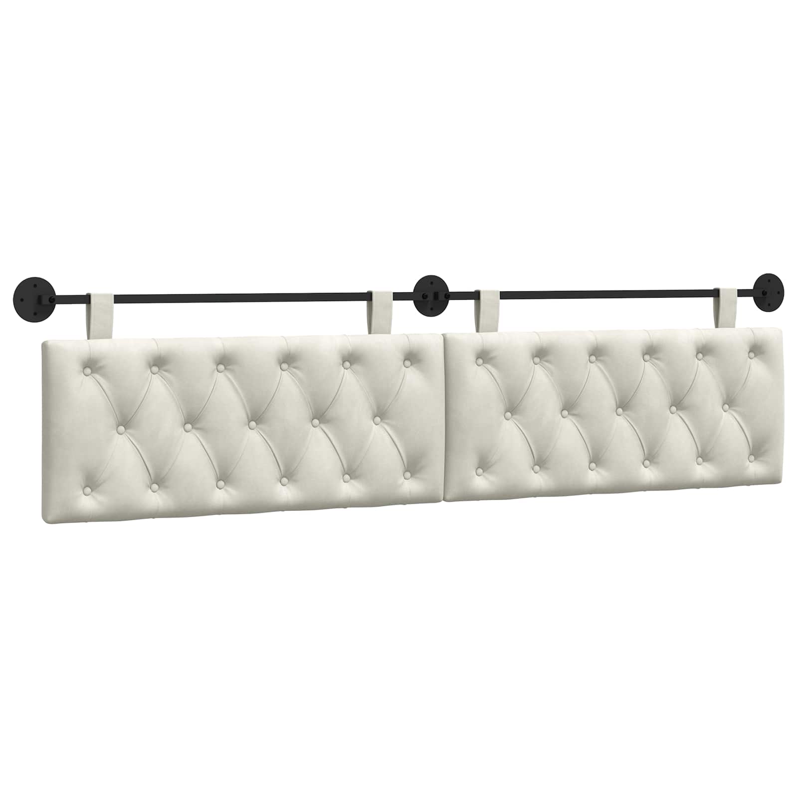 Tête de lit suspendue Crème Velours - XIOS