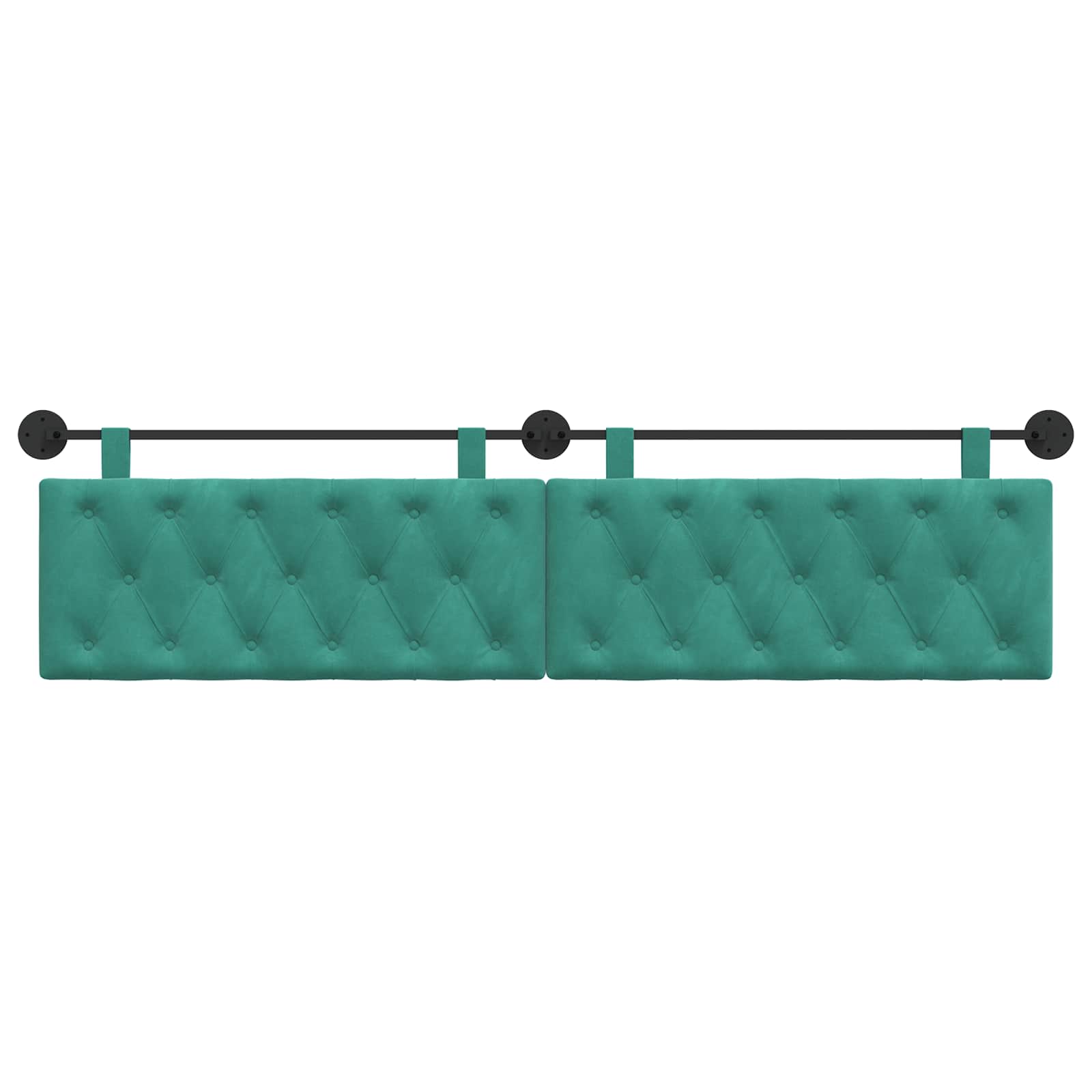 Tête de lit suspendue Turquoise Velours - XIOS