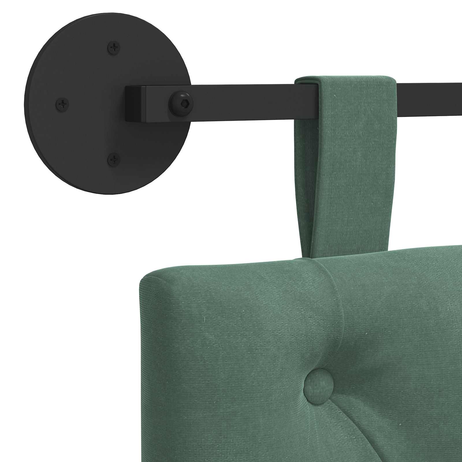 Tête de lit suspendue Vert Mer 210 x 55 x 7 cm Velours - XIOS