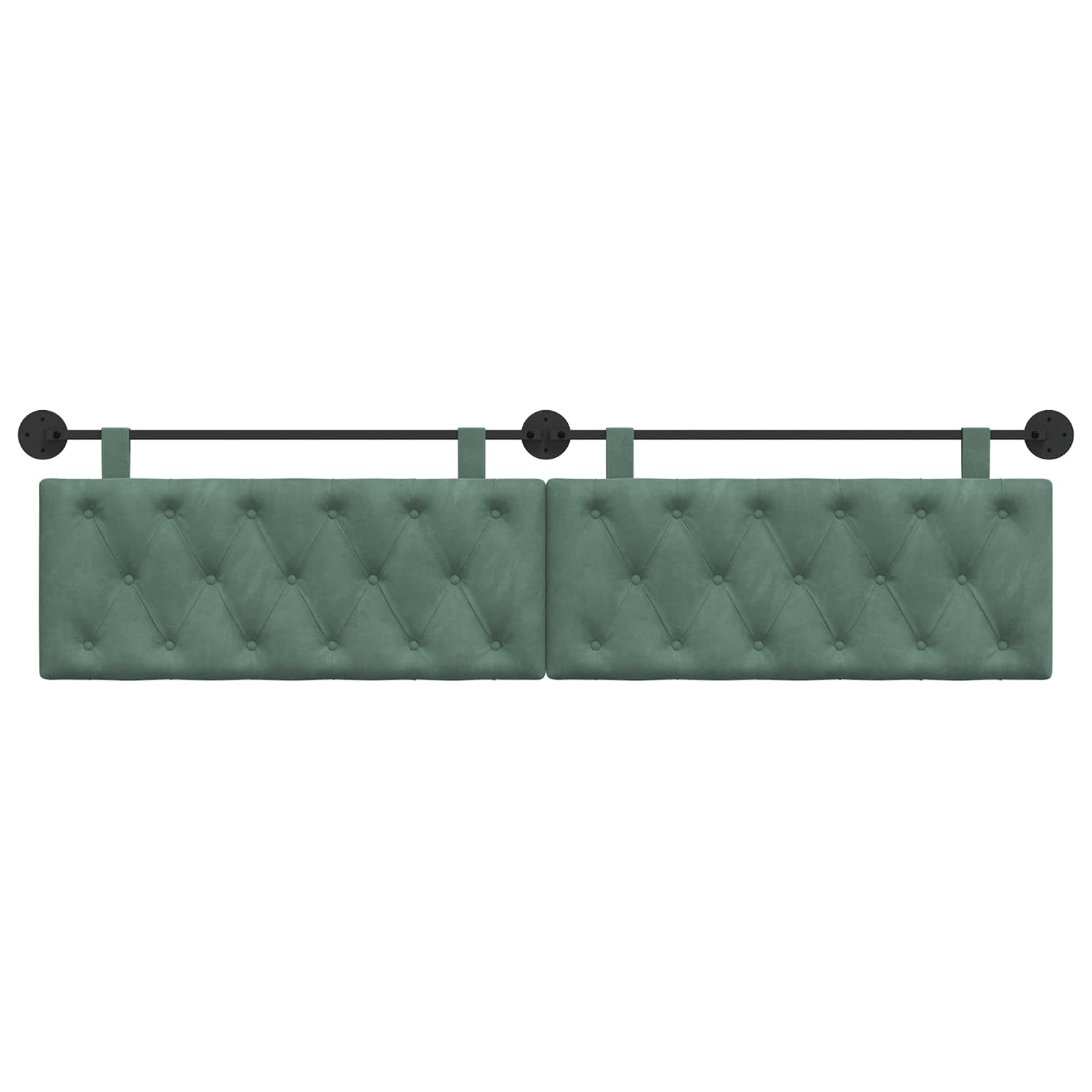 Tête de lit suspendue Vert Mer 210 x 55 x 7 cm Velours - XIOS