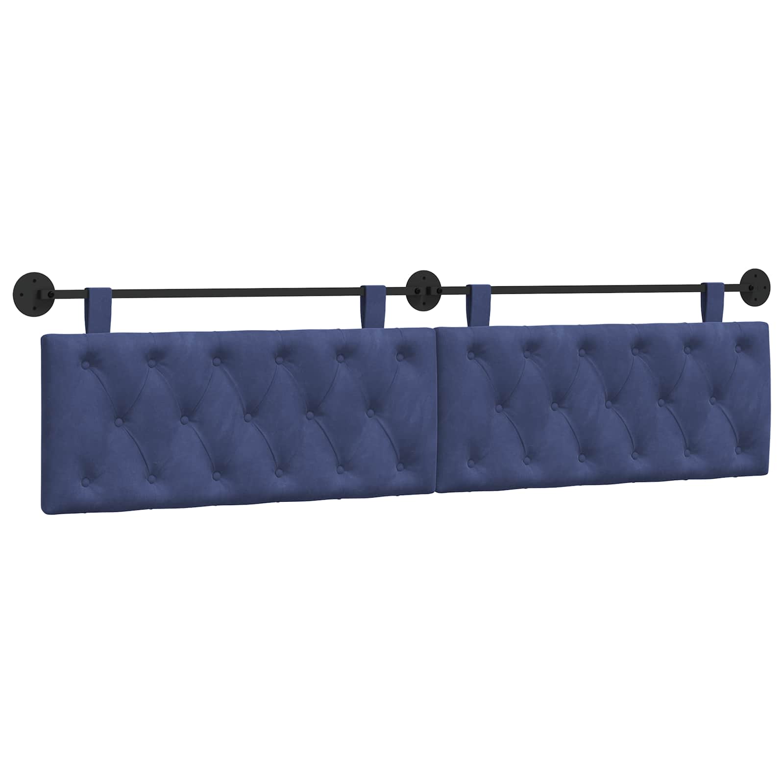 Tête de lit suspendue Bleu police 210 x 55 x 7 cm Velours - XIOS
