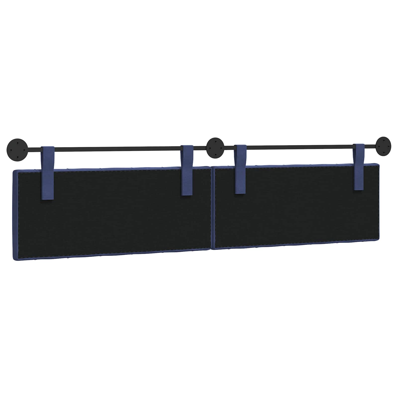 Tête de lit suspendue Bleu police 210 x 55 x 7 cm Velours - XIOS