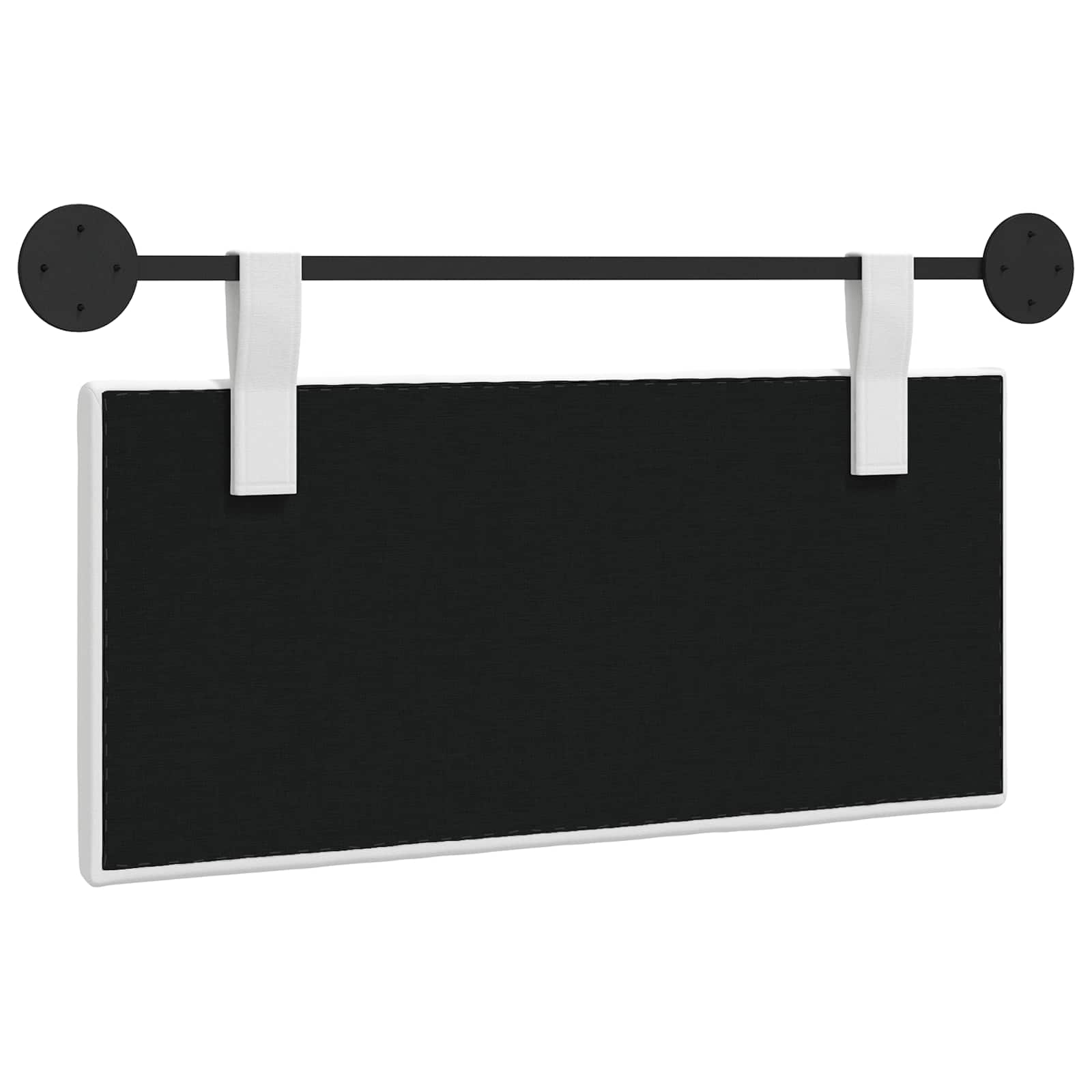 Tête de lit suspendue Montage mural Blanc 90 x 55 x 5 cm tissu - XIOS