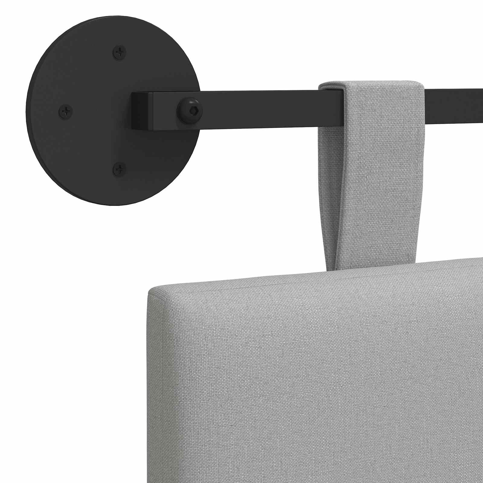 Tête de lit suspendue Gris nuage Tissu - XIOS