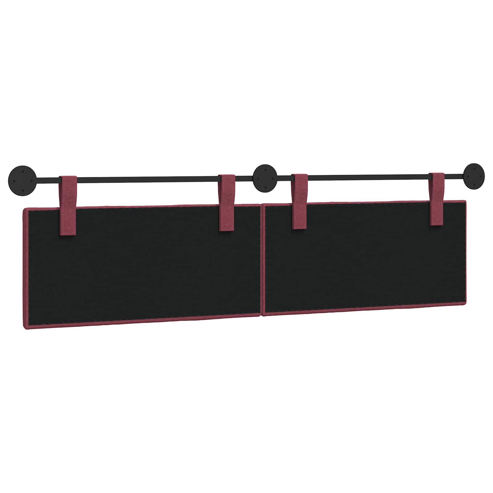 Tête de lit suspendue Rayé Bordeaux 190 x 55 x 5 cm tissu - XIOS