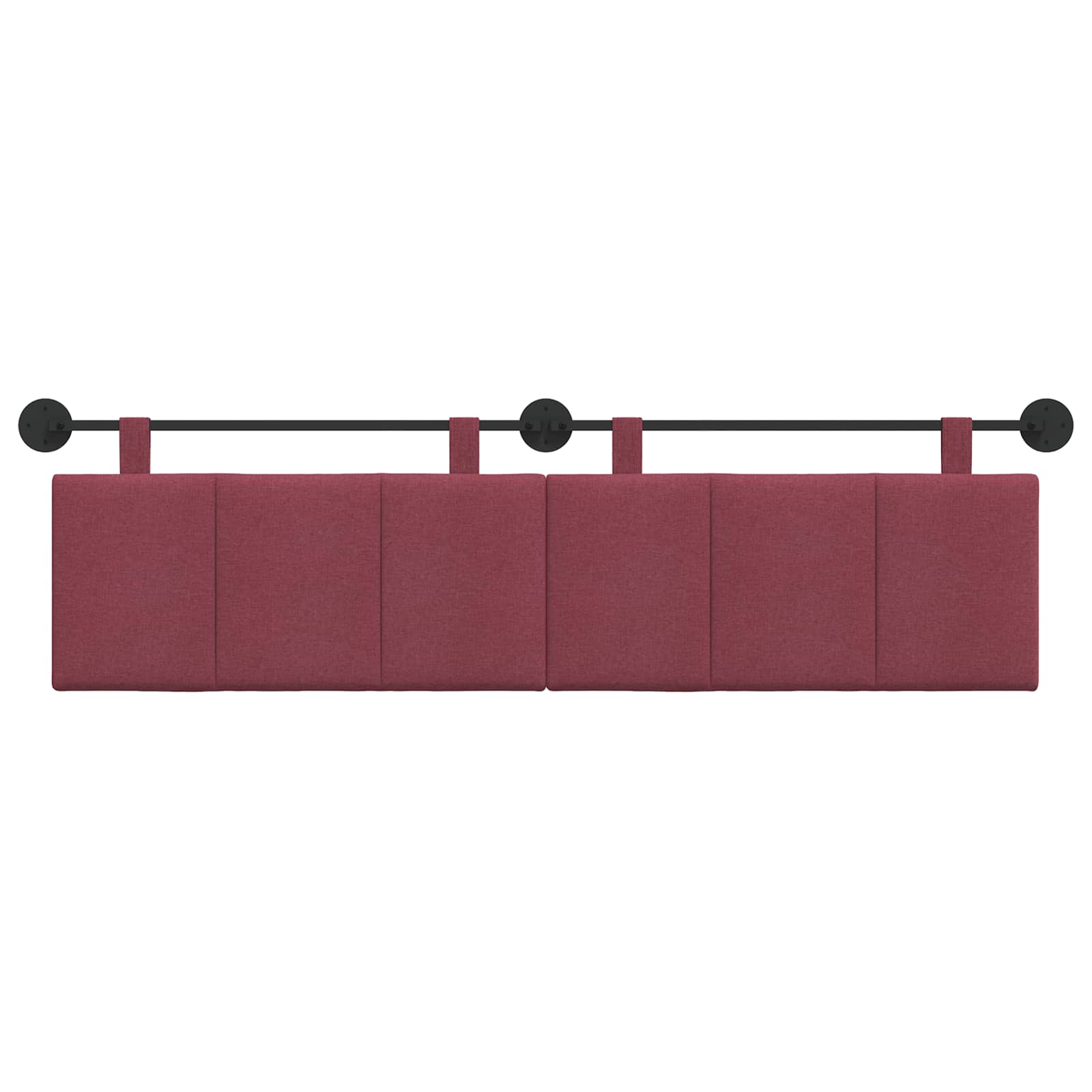 Tête de lit suspendue Rayé Bordeaux 190 x 55 x 5 cm tissu - XIOS