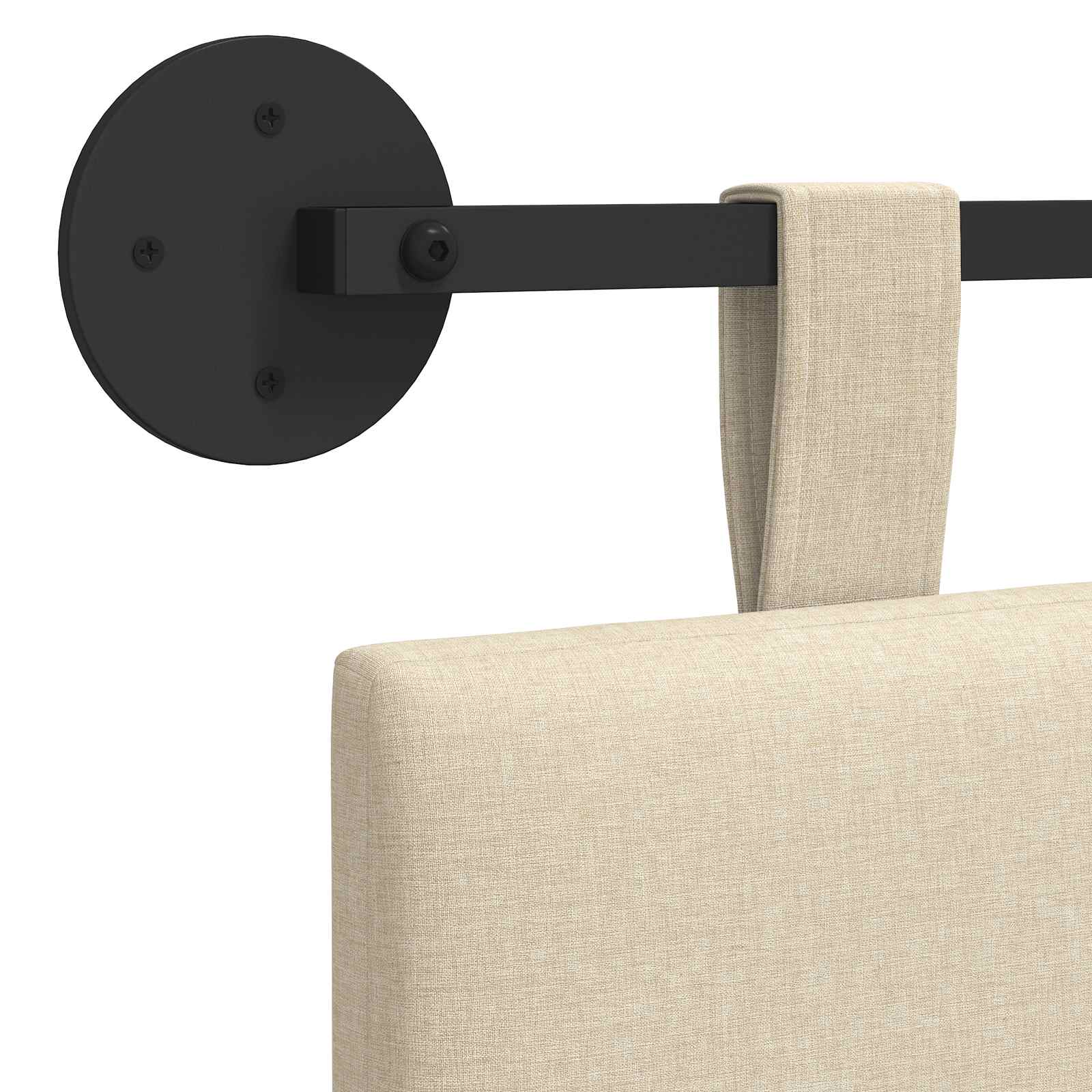 Tête de lit suspendue Crème Tissu - XIOS