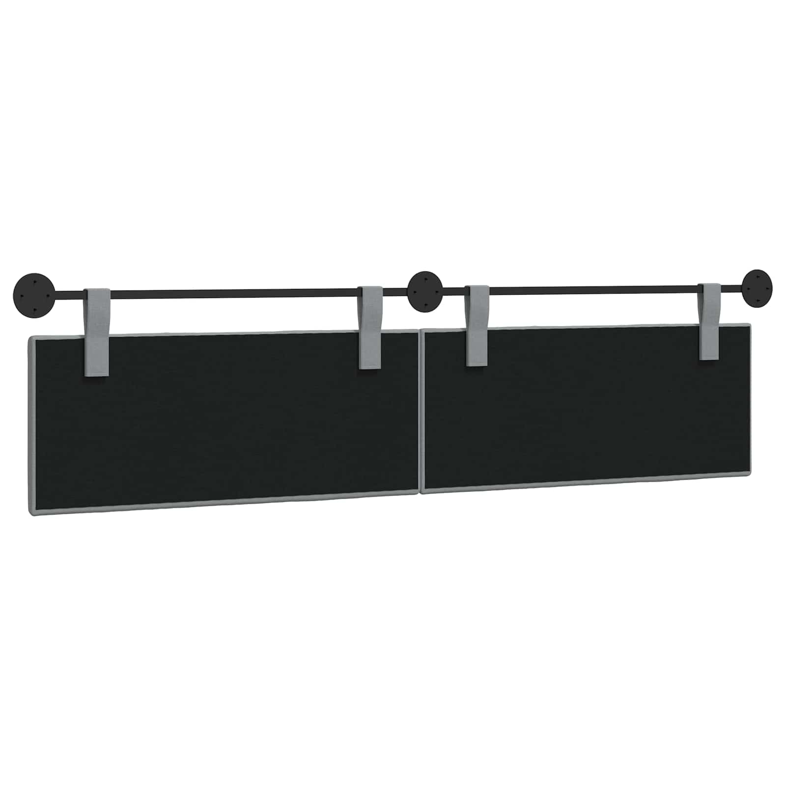 Tête de lit suspendue Gris clair Tissu - XIOS