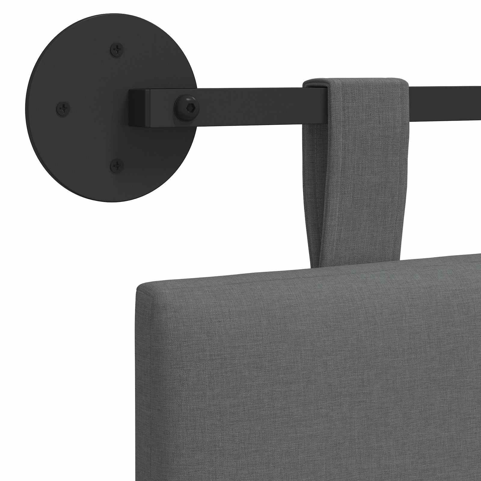 Tête de lit suspendue Gris foncé Tissu - XIOS