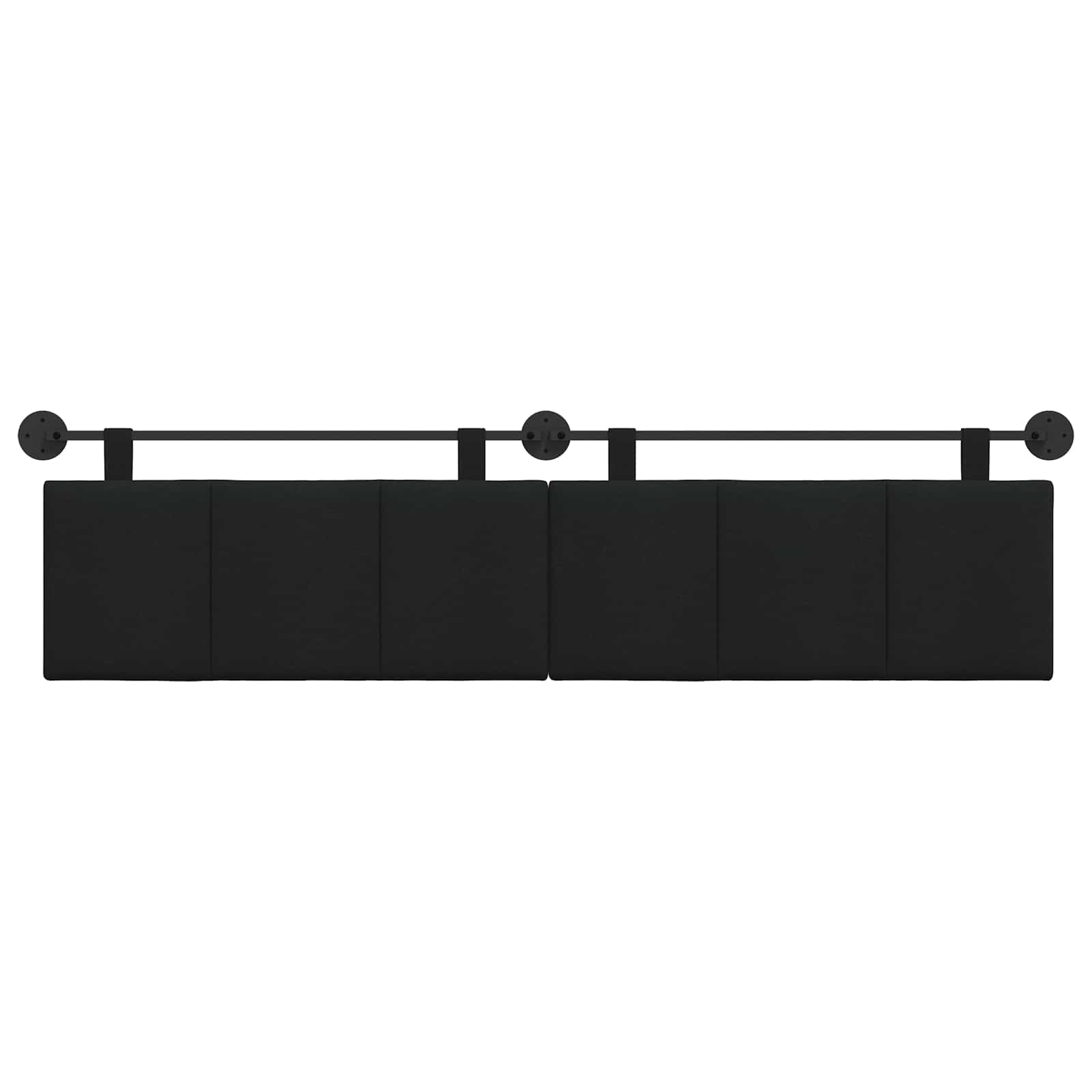 Tête de lit suspendue Noir Tissu - XIOS