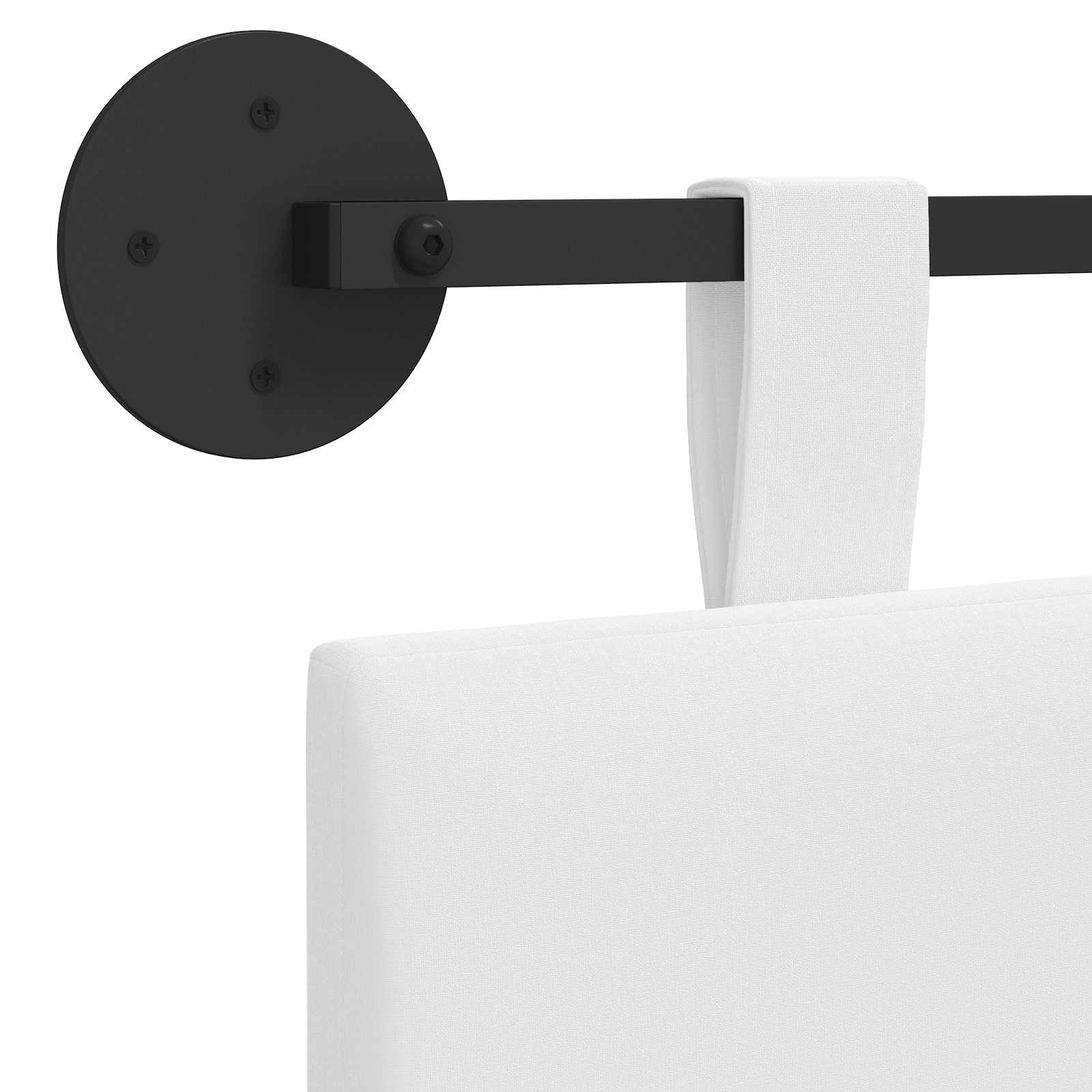 Tête de lit suspendue Blanc Tissu - XIOS