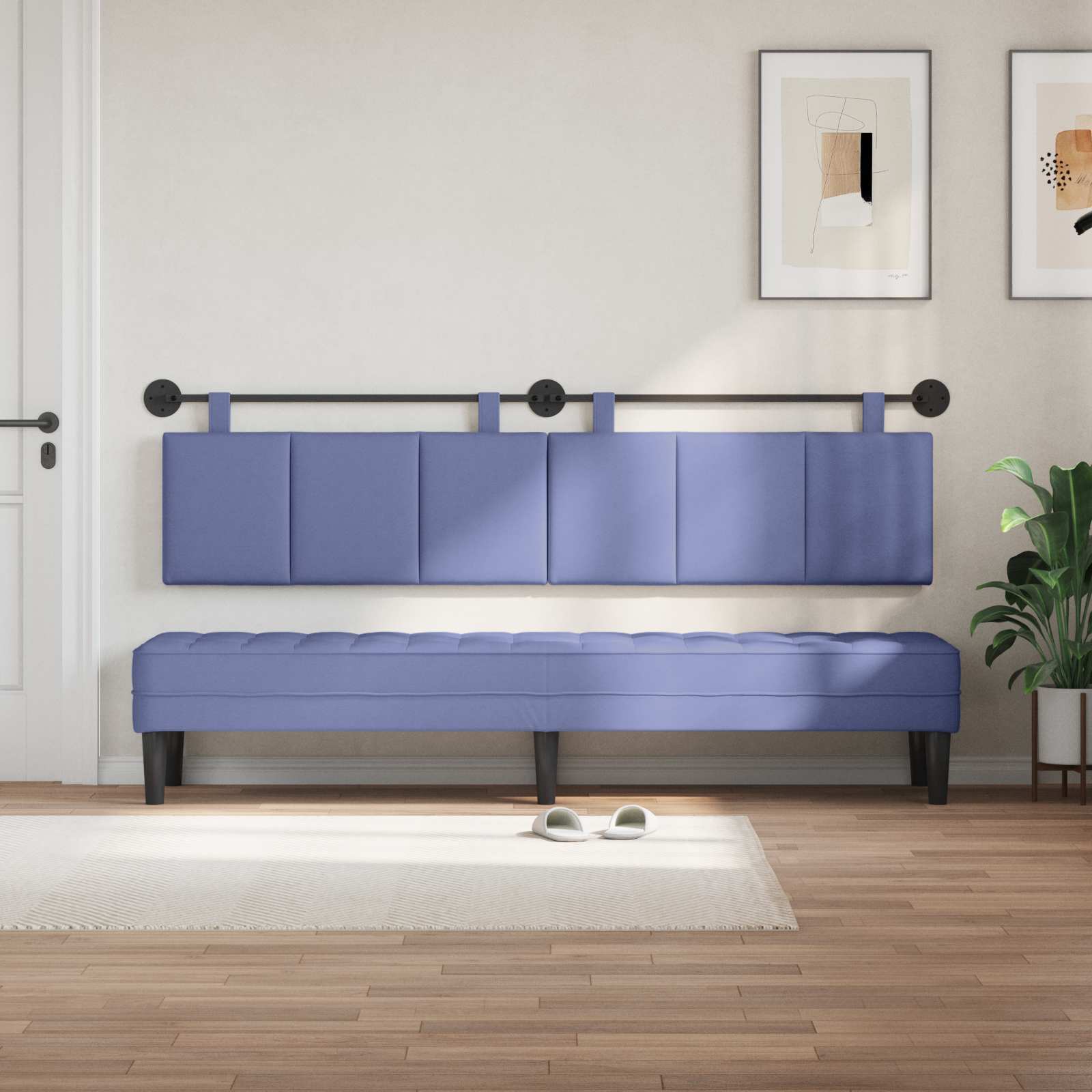 Tête de lit suspendue Bleu denim Tissu - XIOS