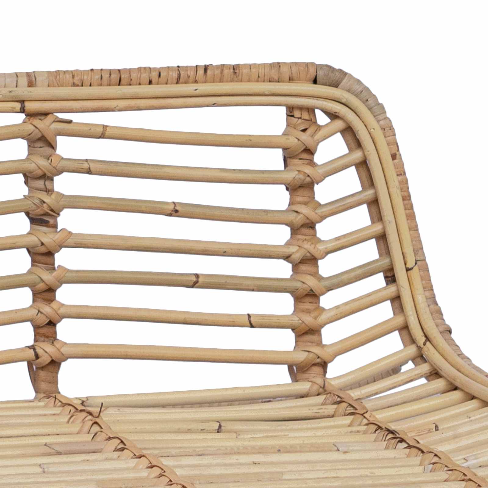 Tabouret de bar 2 pcs Naturel 44 x 45 x 76 cm Rattan et Acier - XIOS
