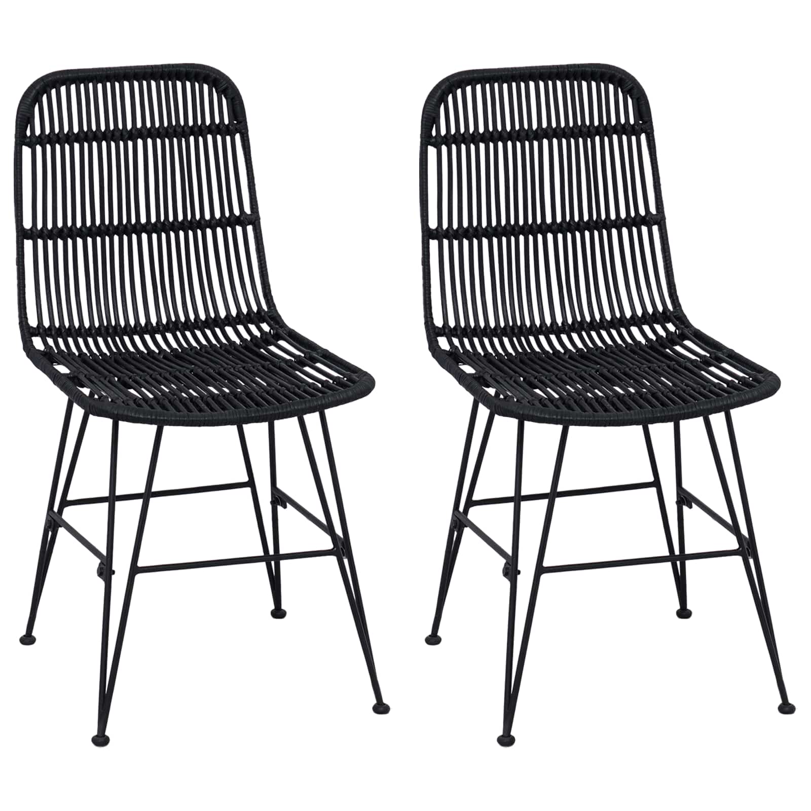 Chaise de salle à manger 2 pcs Noir 41 x 55 x 85 cm - XIOS
