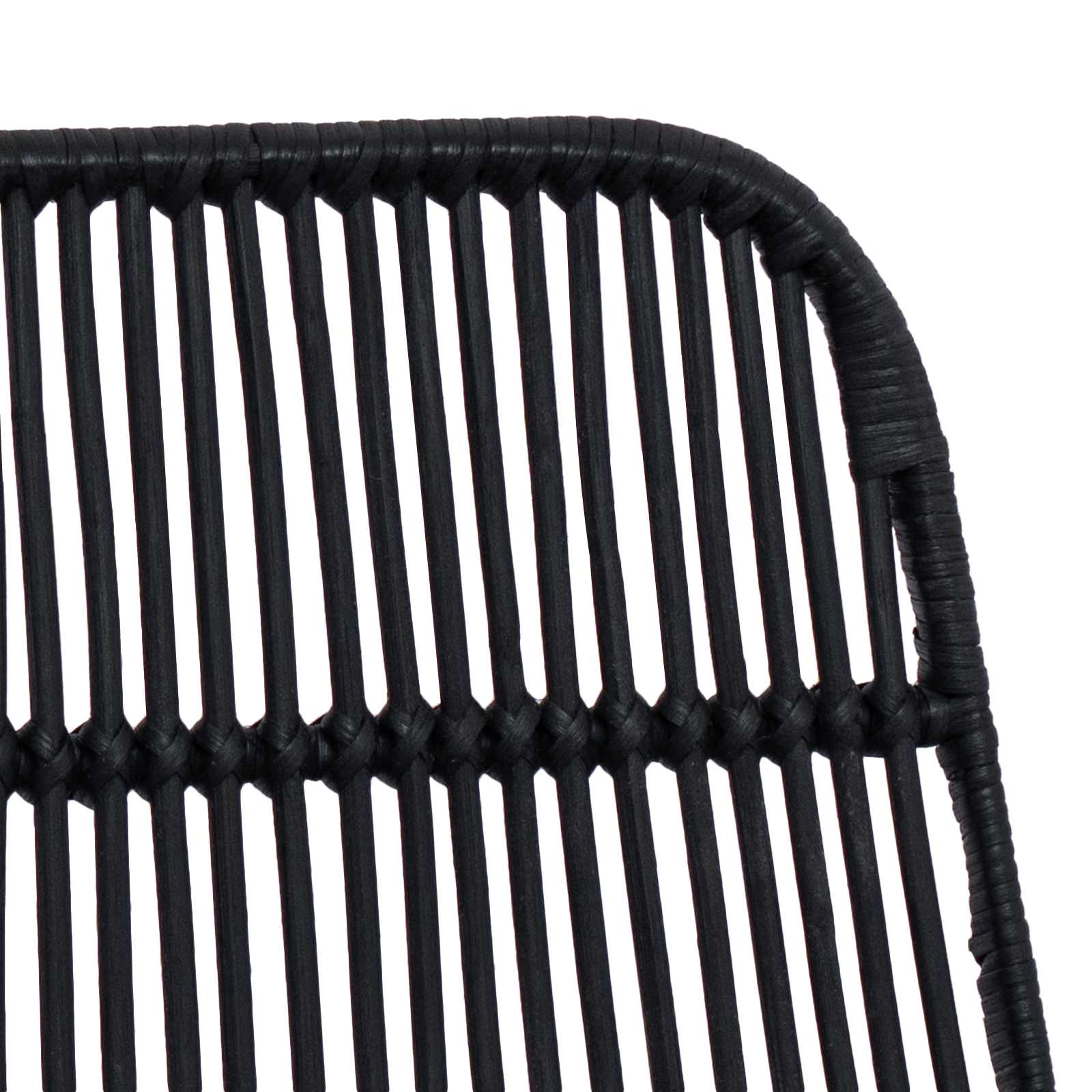 Tabouret de bar 2 pcs Noir 44 x 54 x 96 cm Rattan et Acier - XIOS