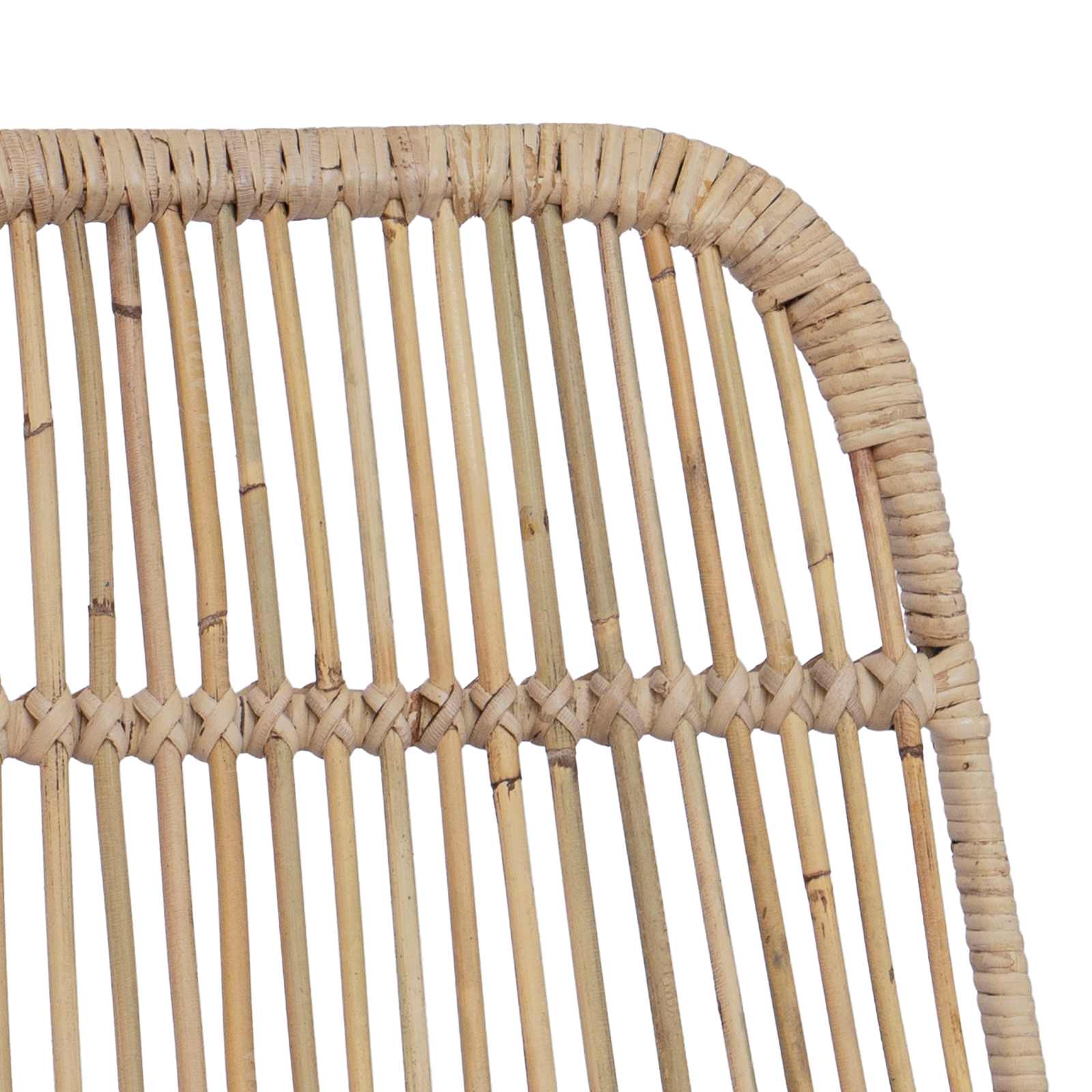 Tabouret de bar 2 pcs Naturel 44 x 55 x 109 cm Rattan et Acier - XIOS