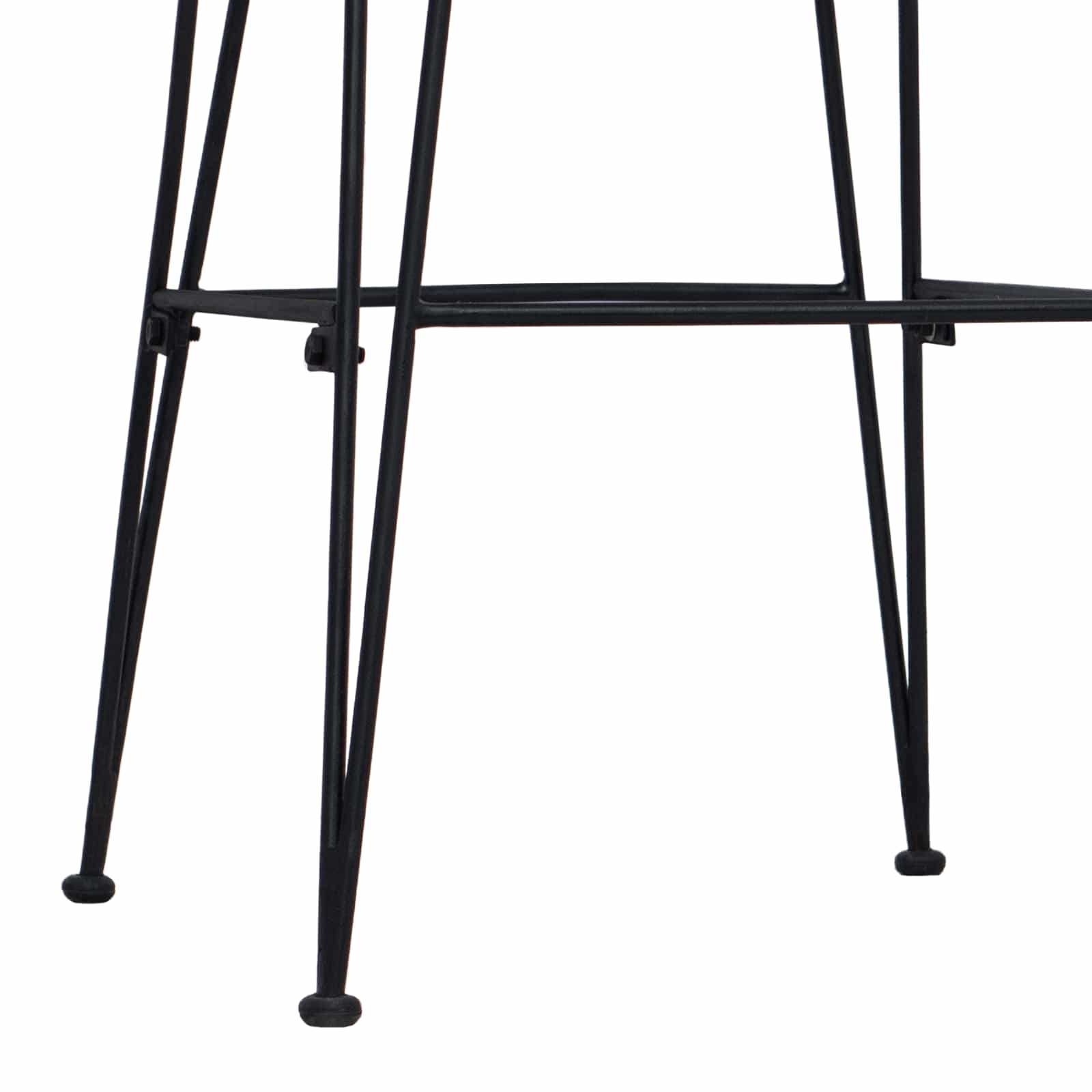 Tabouret de bar 2 pcs Noir 44 x 55 x 109 cm Rattan et Acier - XIOS