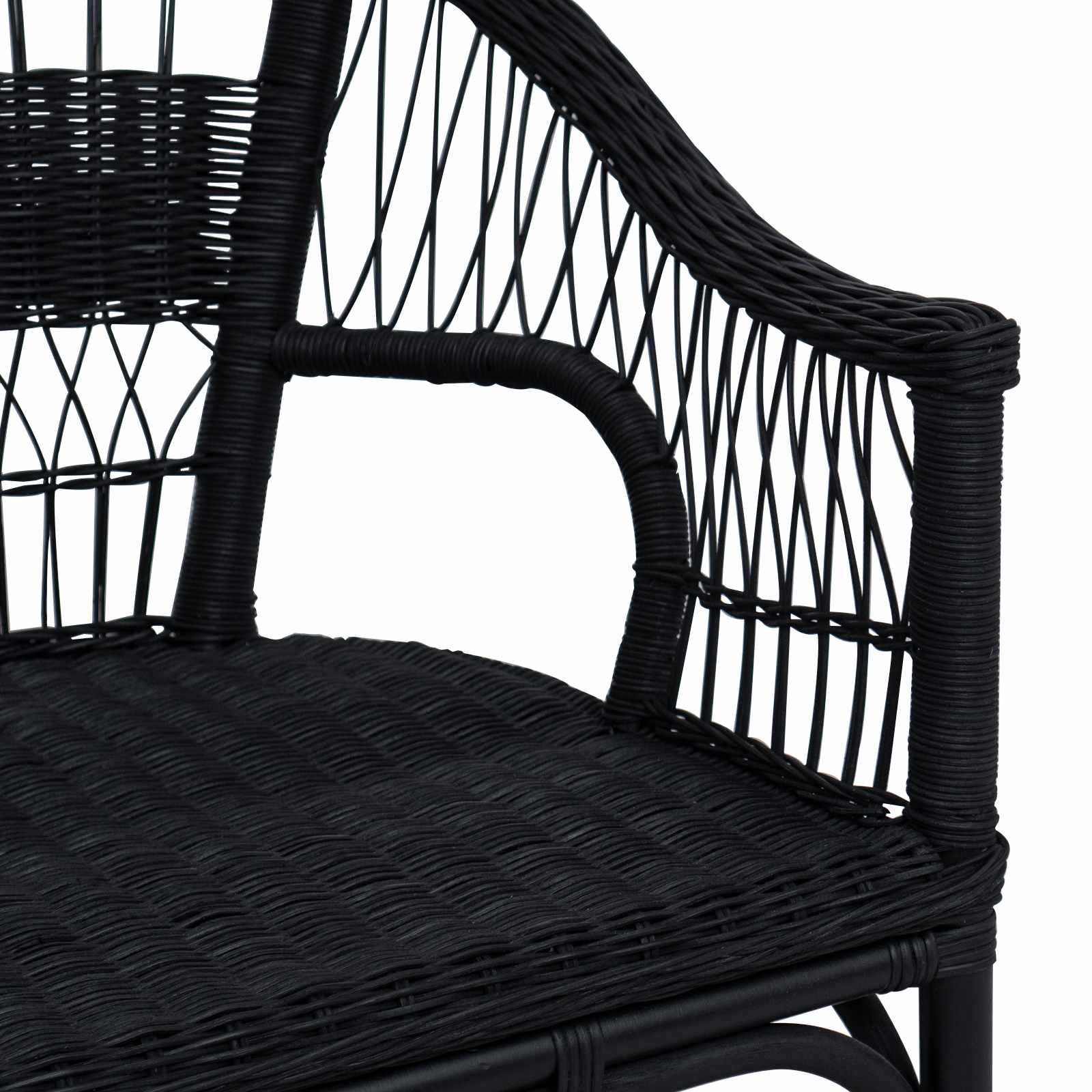Chaise empilable Noir 60 x 60 x 81 cm Rotin - XIOS