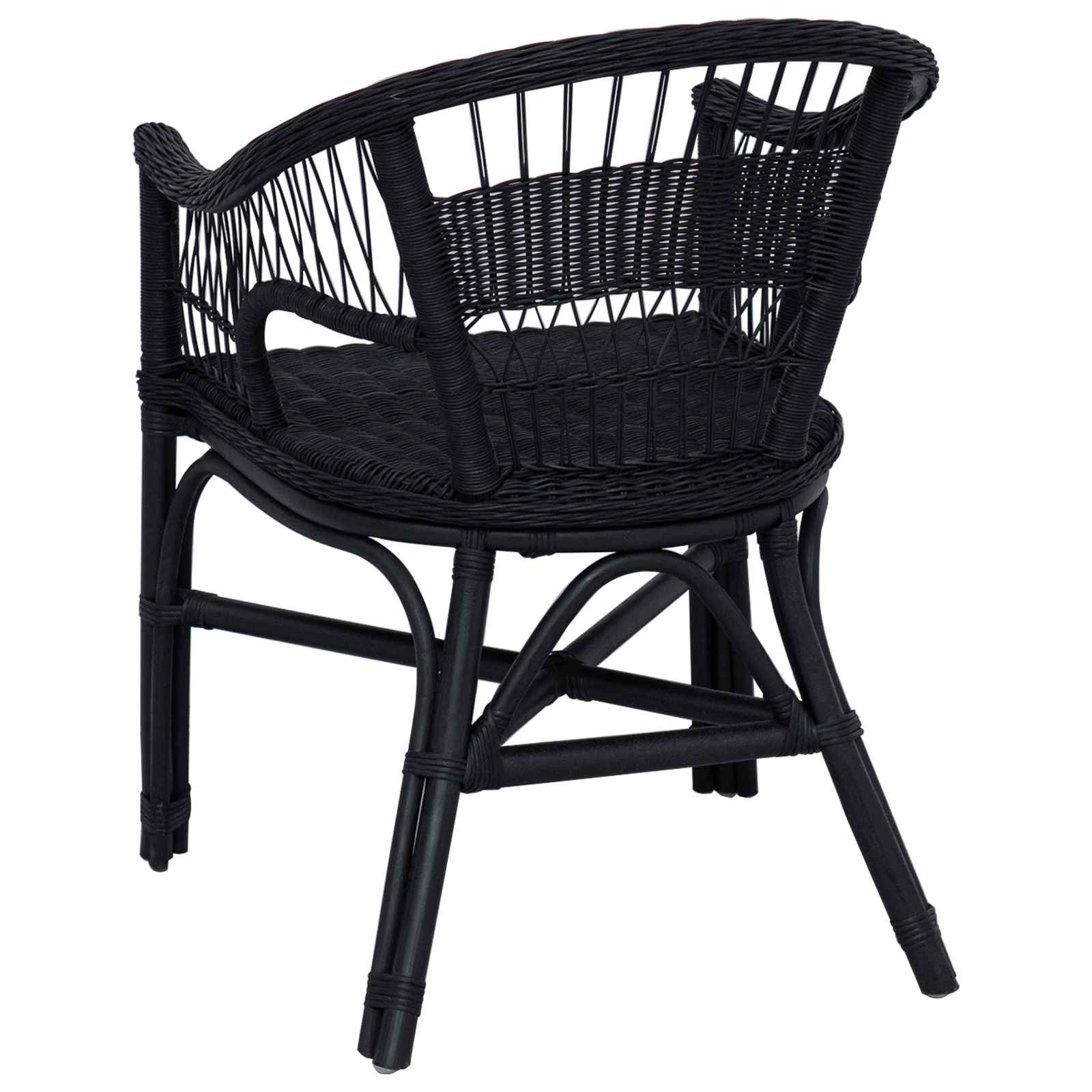 Chaise empilable Noir 60 x 60 x 81 cm Rotin - XIOS