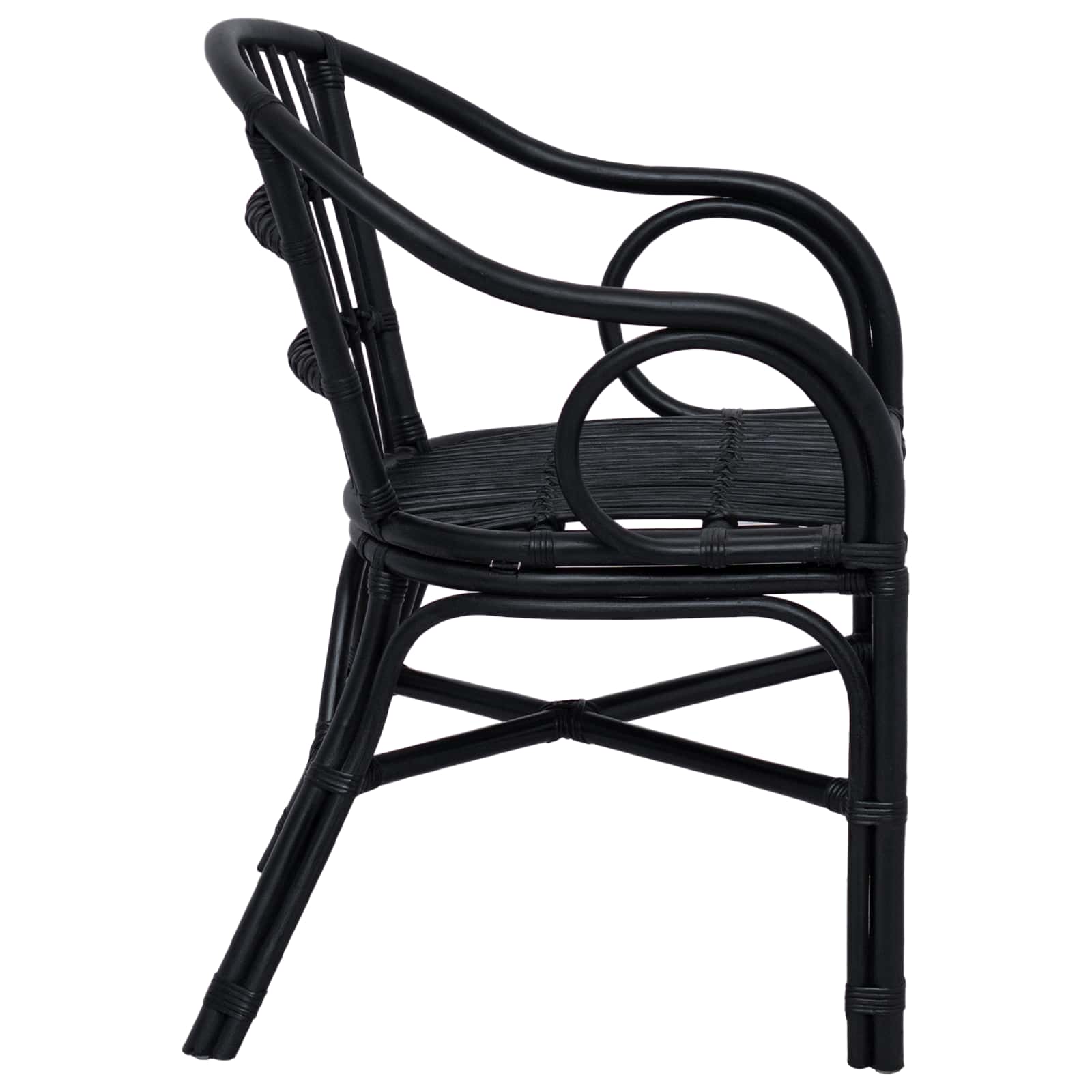 Chaise empilable Noir 58 x 60 x 81 cm Rotin - XIOS