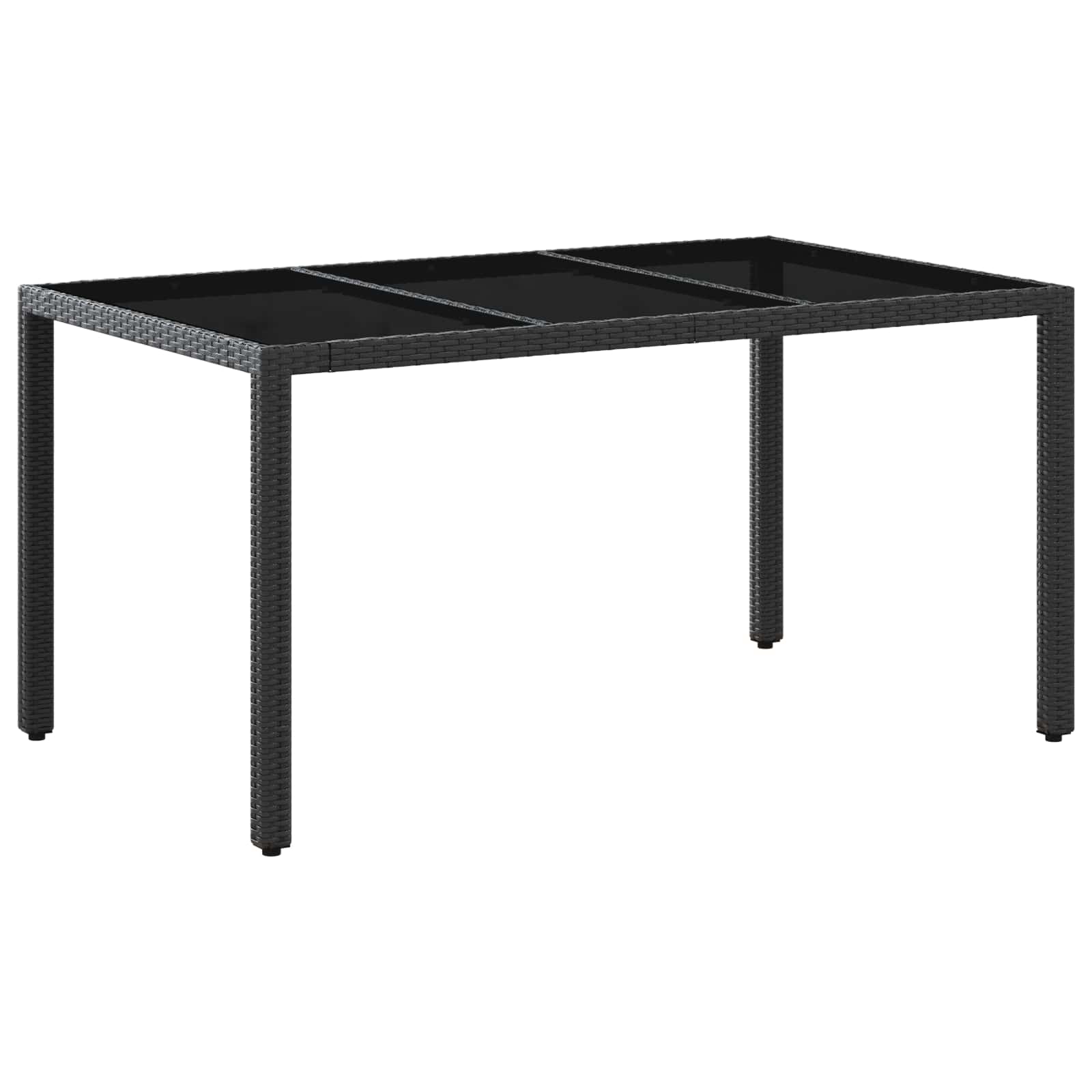 Ensemble de repas extérieur 5 pcs Noir 150 x 90 x 75 cm - XIOS