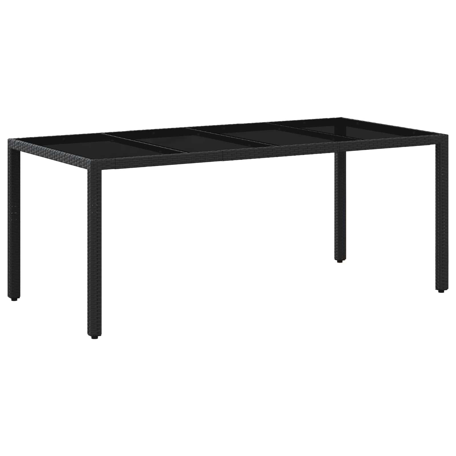 Ensemble de repas extérieur 9 pcs Noir 190 x 90 x 75 cm - XIOS