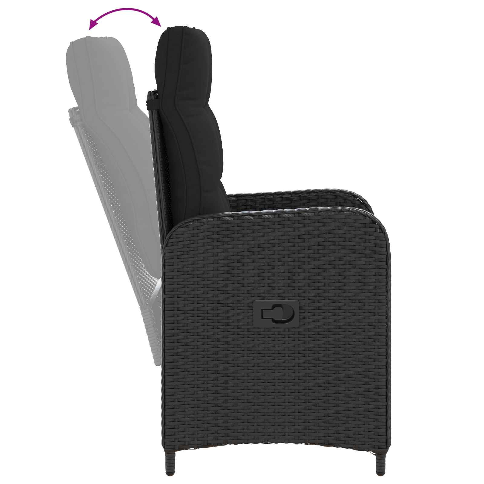 Ensemble de repas extérieur 9 pcs Noir 190 x 90 x 75 cm - XIOS