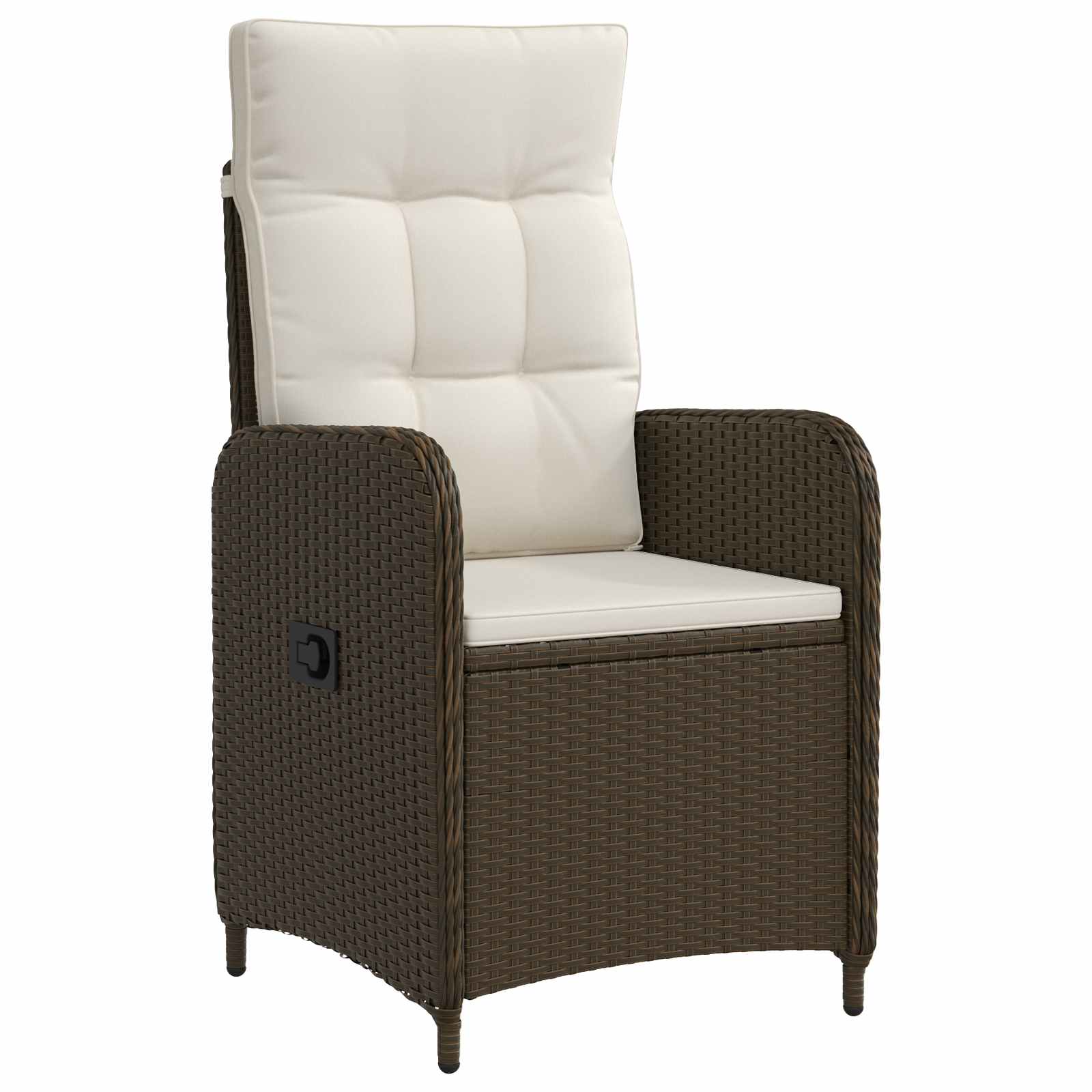 Ensemble de repas extérieur 3 pcs Marron et crème blanche - XIOS
