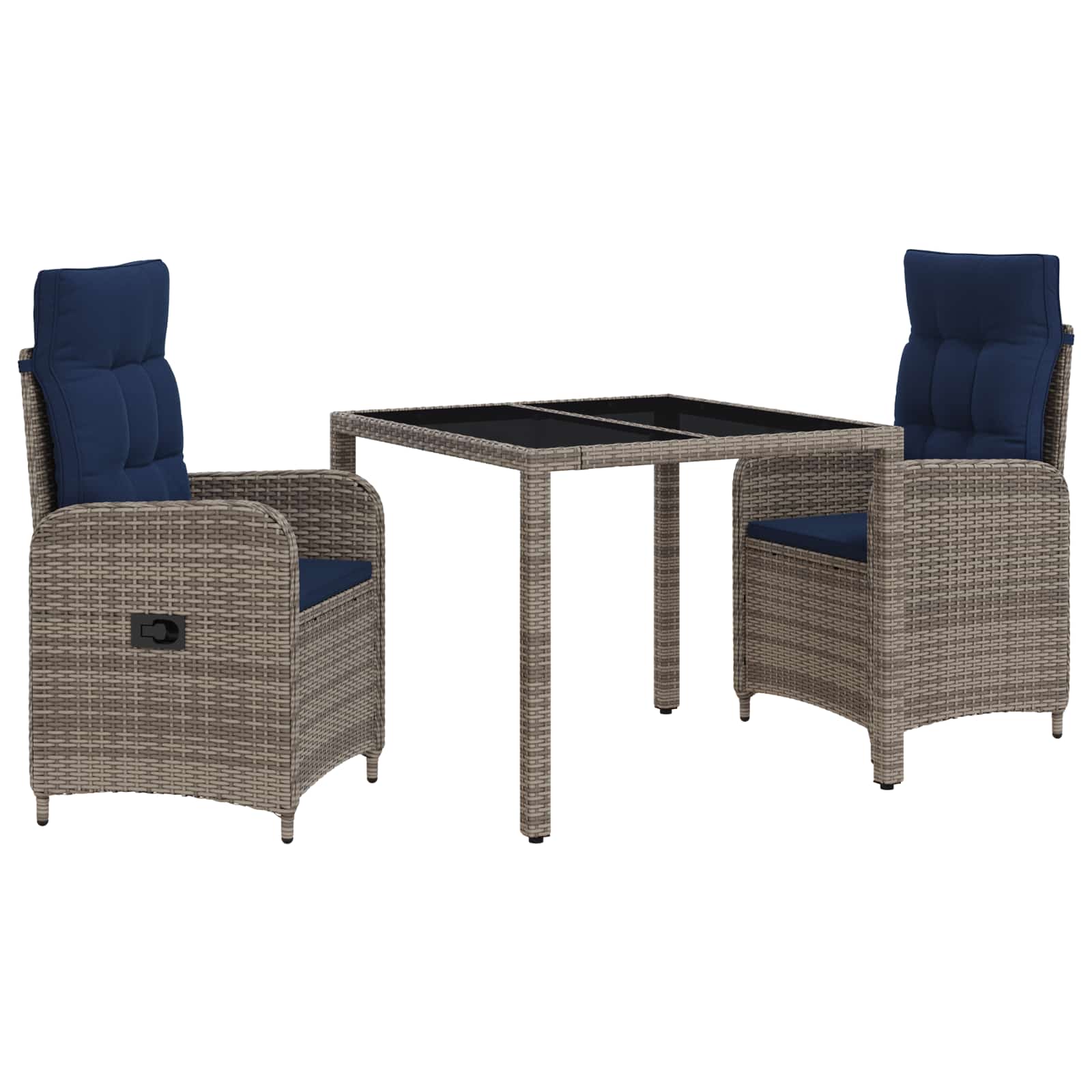Ensemble de repas extérieur 3 pcs polyrotin