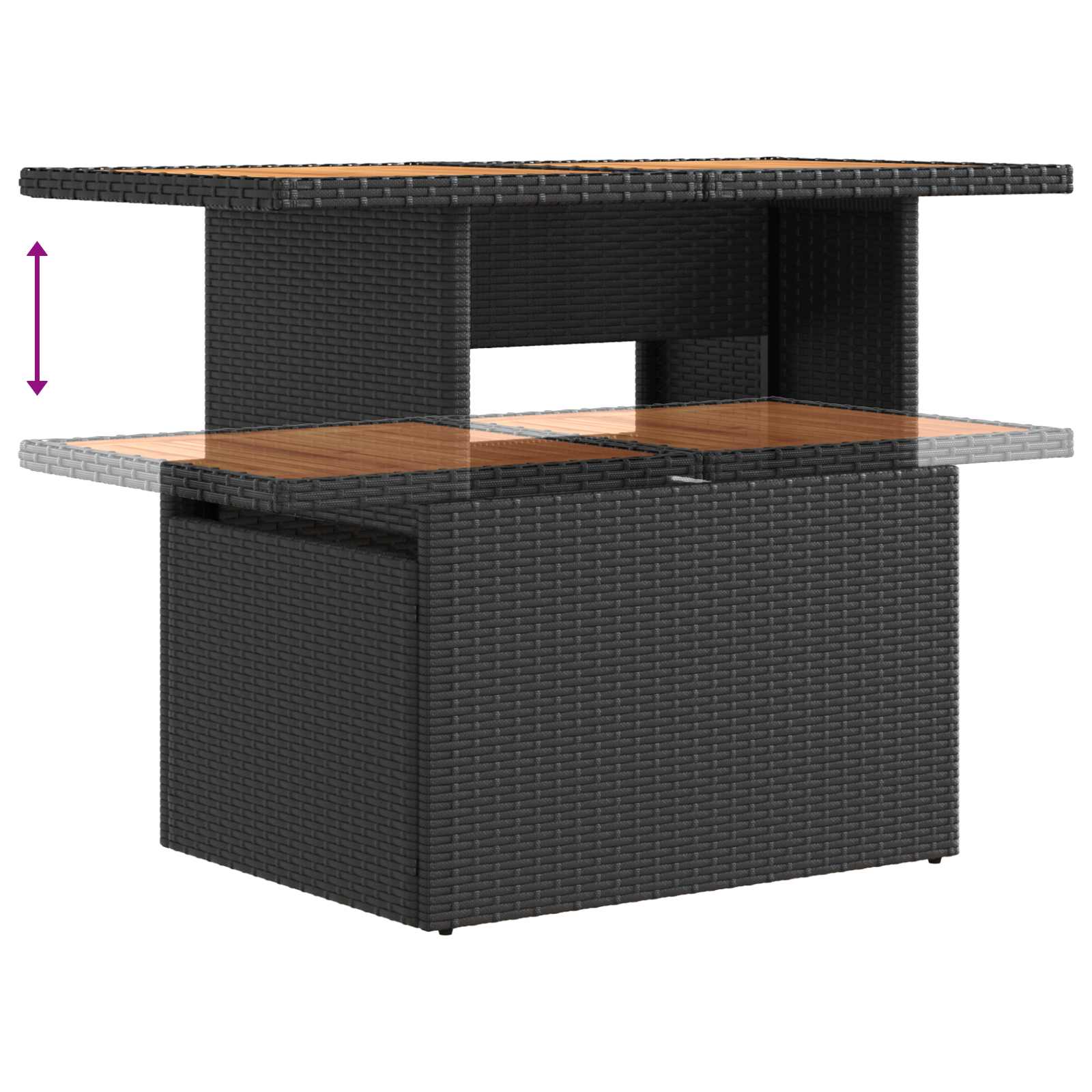 Ensemble de repas extérieur 3 pcs Noir et blanc crème - XIOS