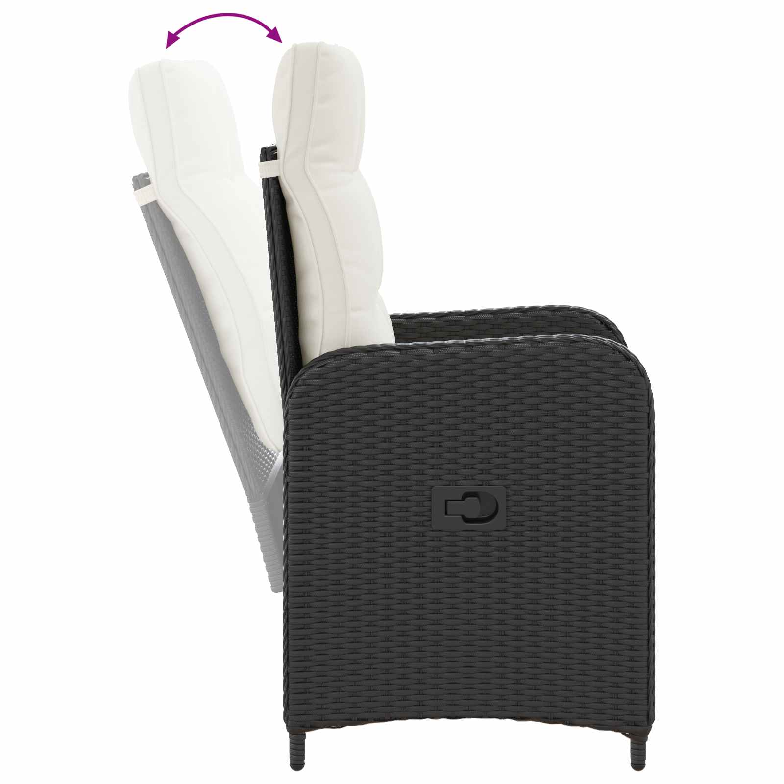 Ensemble de repas extérieur 5 pcs Noir et blanc crème - XIOS