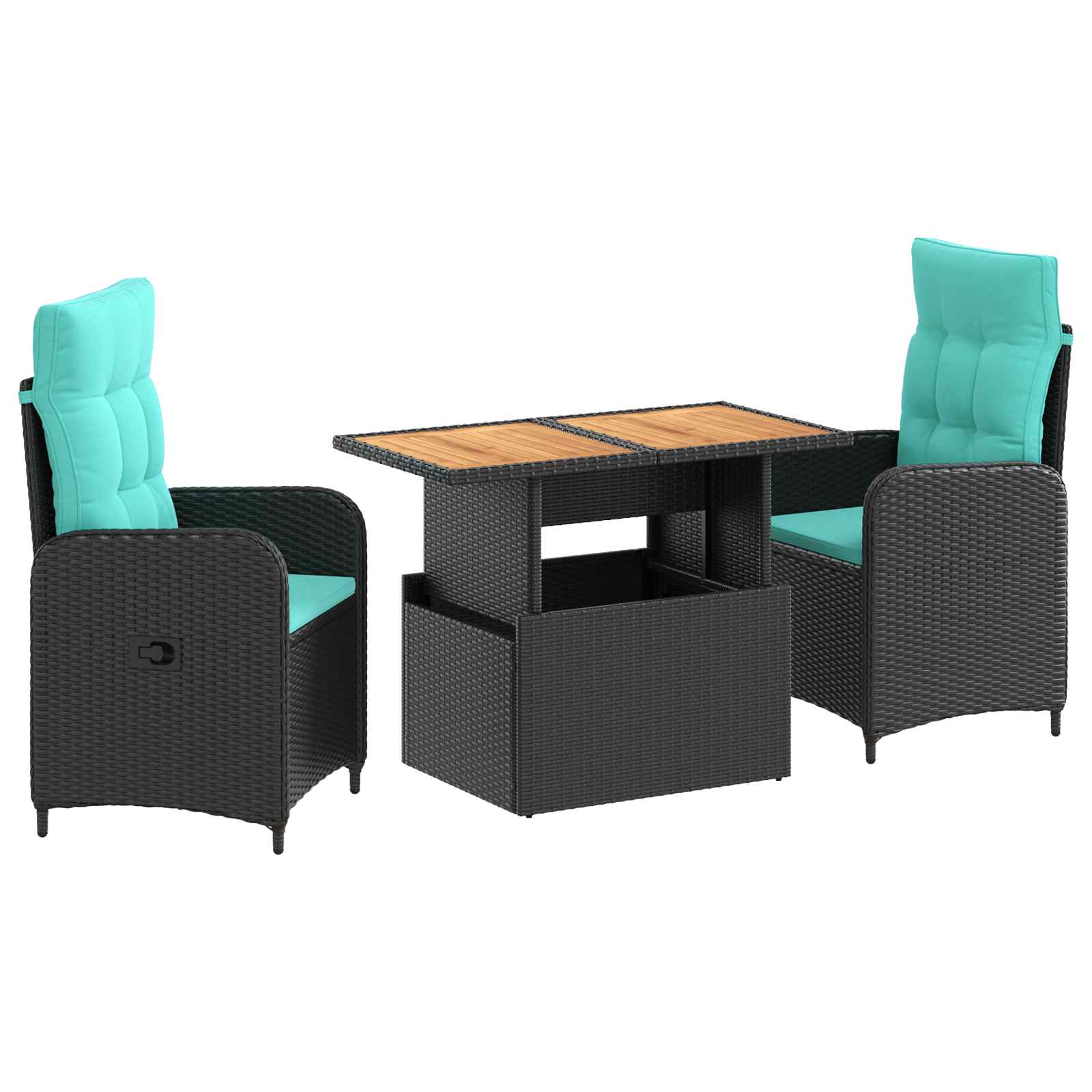 Ensemble de repas extérieur 3 pcs polyrotin