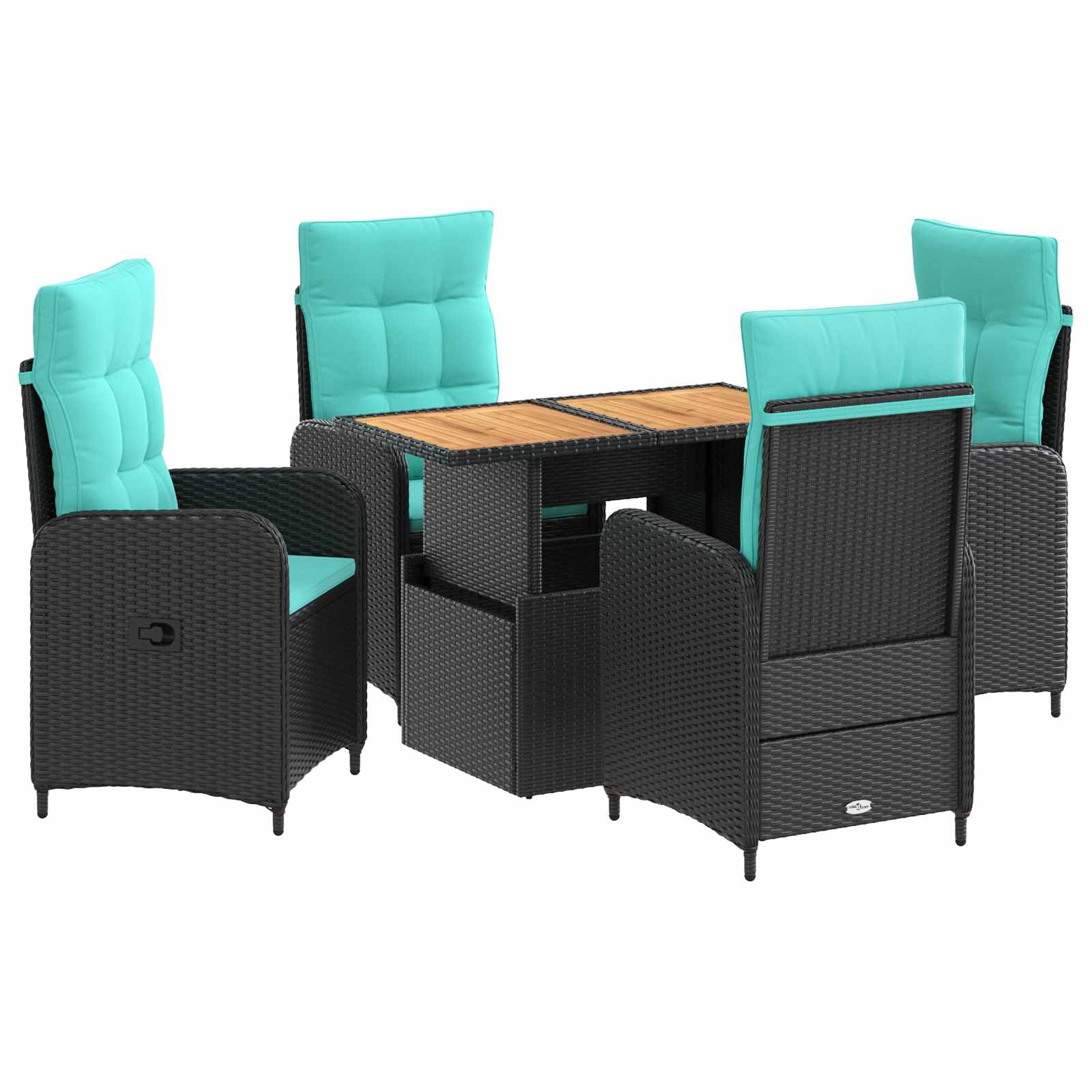 Ensemble de repas extérieur 5 pcs polyrotin