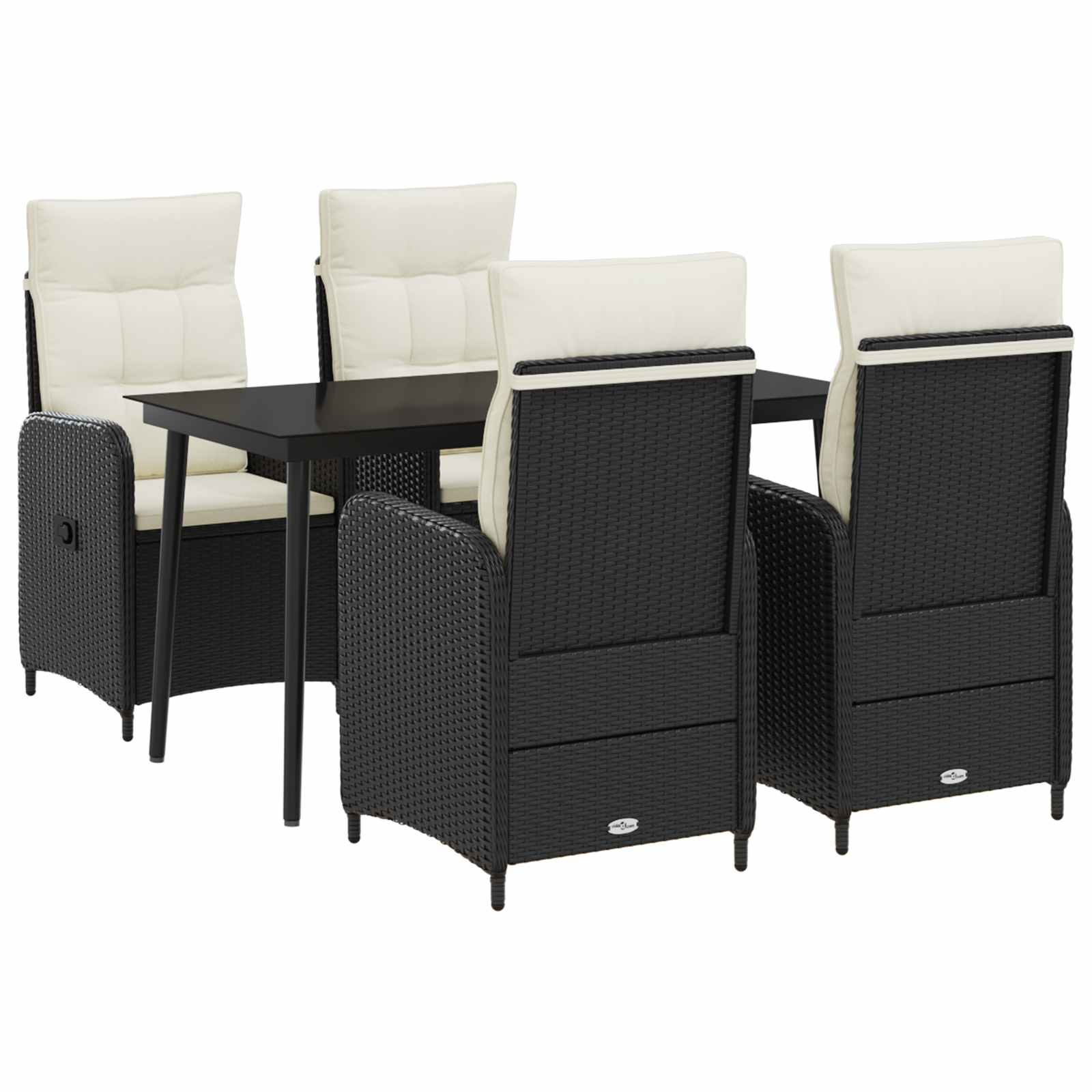 Ensemble de Tables Basses 5 pcs Noir et blanc crème - XIOS
