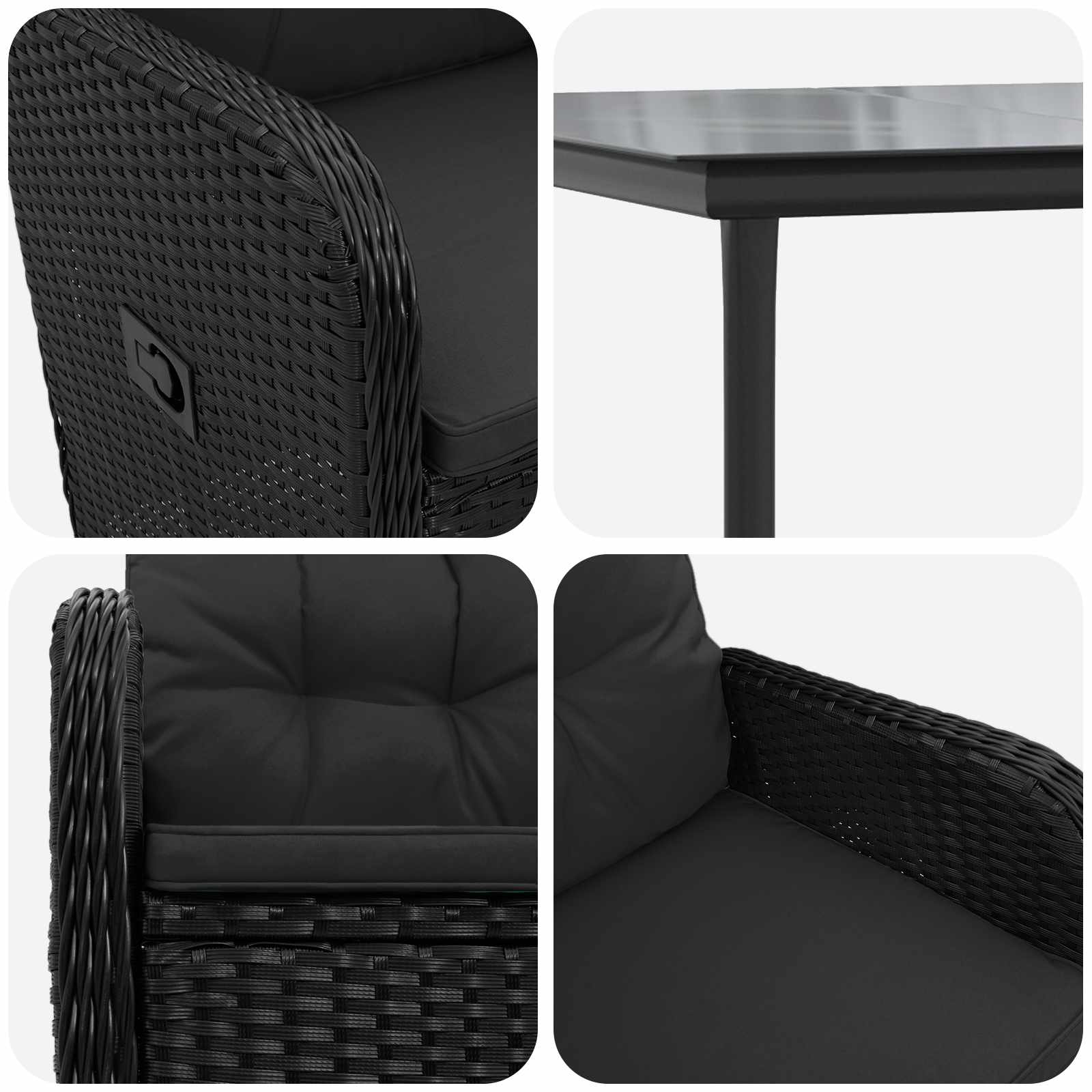Ensemble de Tables Basses avec coussin avec oreiller 5 pcs - XIOS