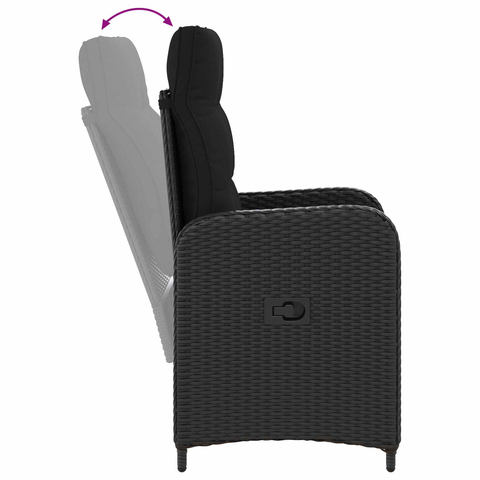 Ensemble de Tables Basses avec coussin avec oreiller 5 pcs Noir - XIOS
