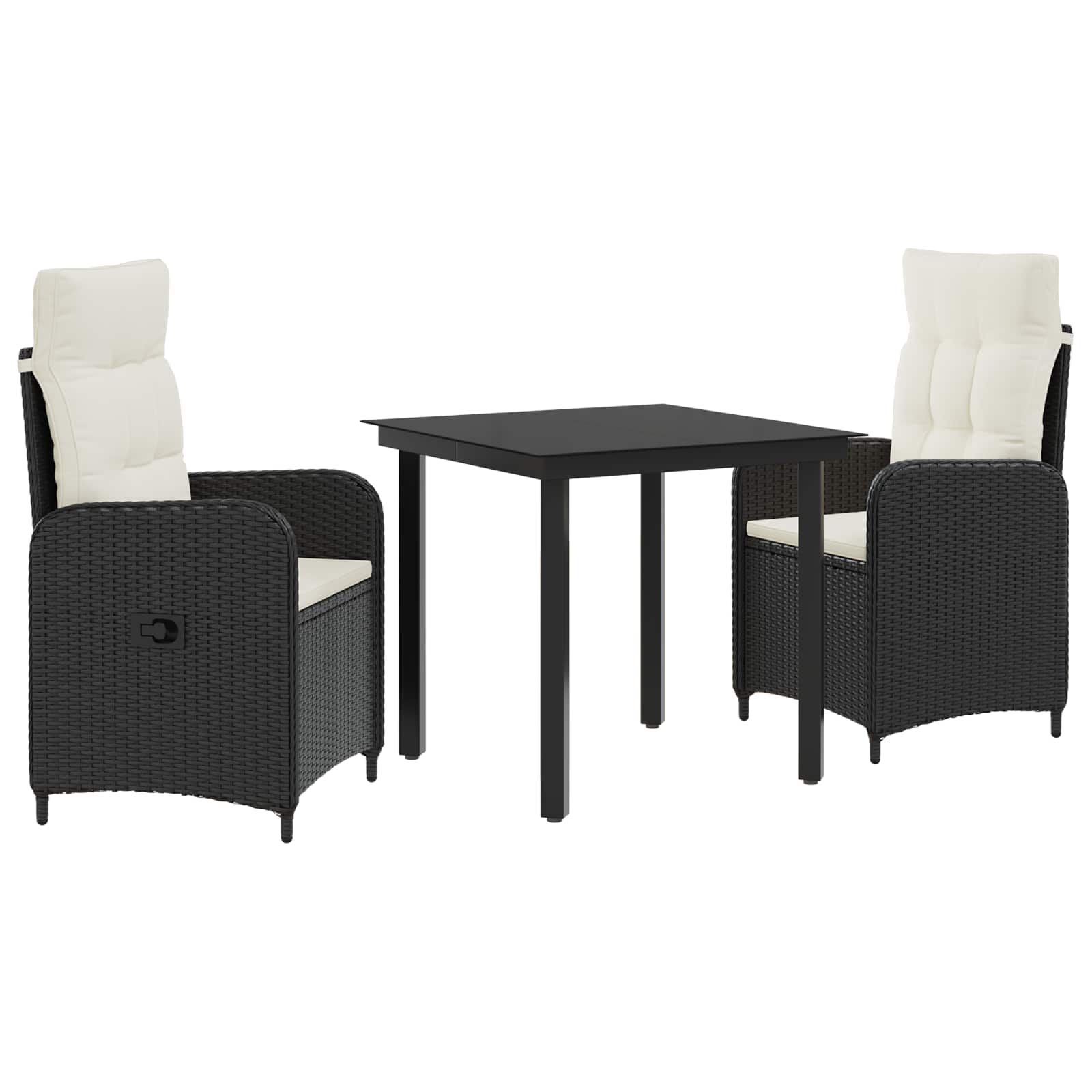 Ensemble de Tables Basses 3 pcs Noir et blanc crème - XIOS