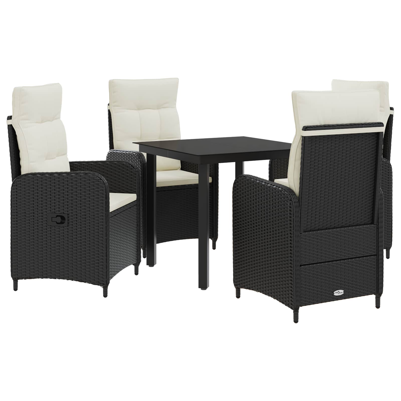 Ensemble de Tables Basses 5 pcs Noir et blanc crème - XIOS
