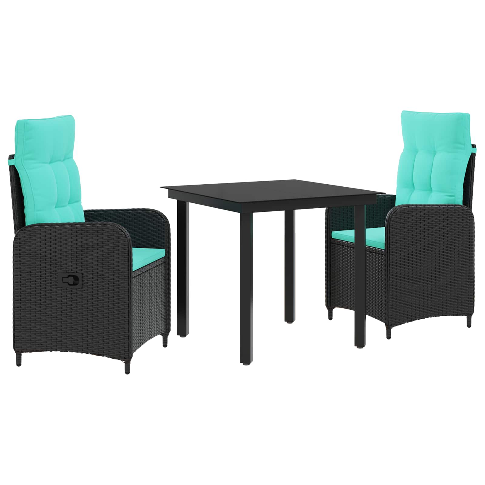 Ensemble de Tables Basses avec coussin avec oreiller 3 pcs