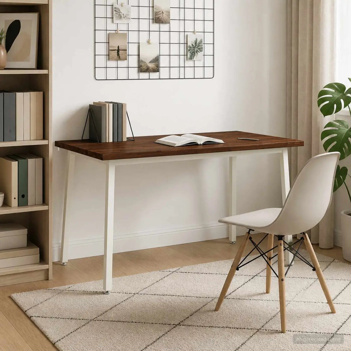 Table à manger en bord vivant 140 x 90 x 75 cm Marron foncé - XIOS
