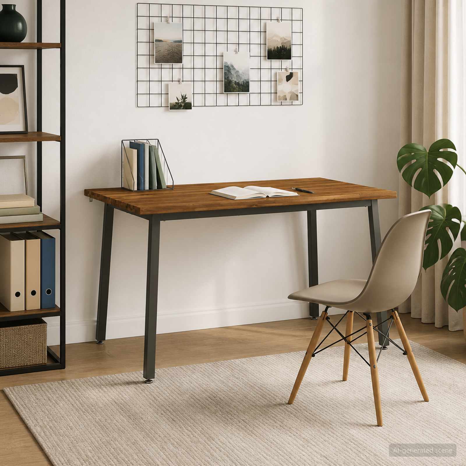 Table à manger en bord vivant 140 x 90 x 75 cm Naturel