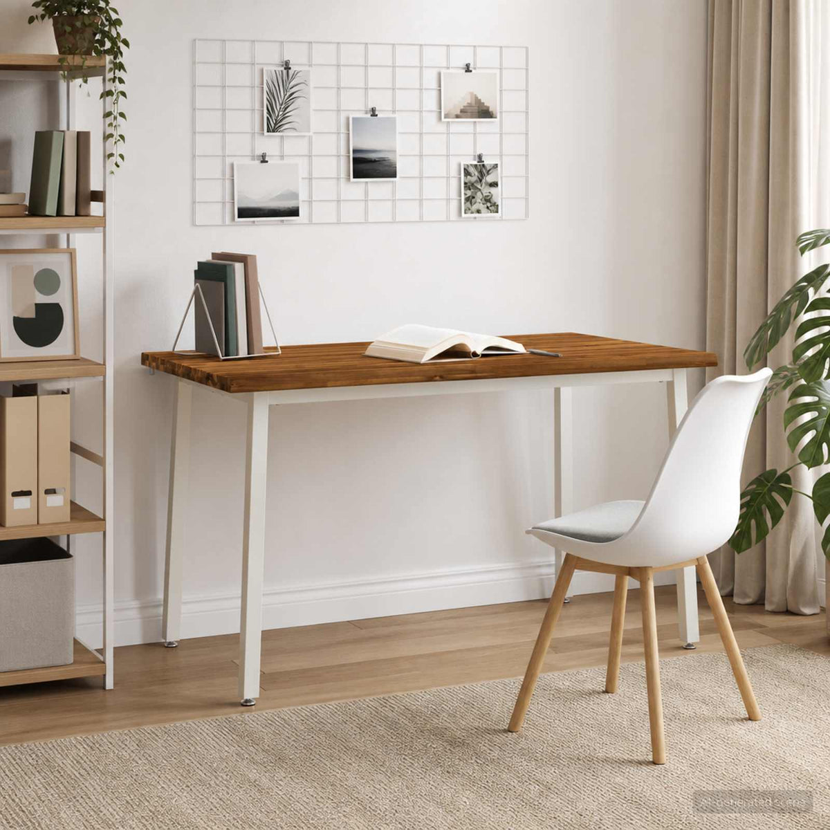 Table à manger en bord vivant 140 x 90 x 75 cm Naturel