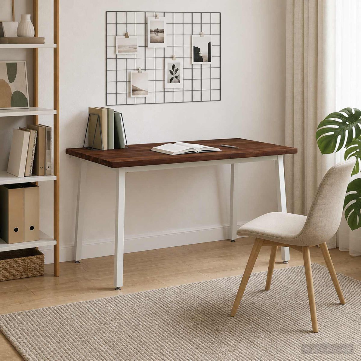 Table à manger carrée 140 x 90 x 75 cm Bois d'Acacia Massif