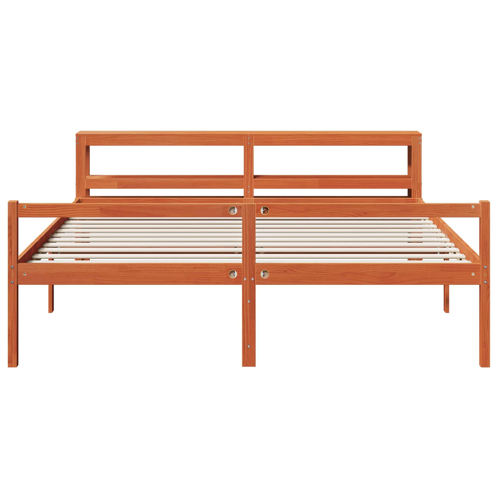 Cadre de lit avec stockage 2 pcs Cire marron Bois de Pin Massif - XIOS