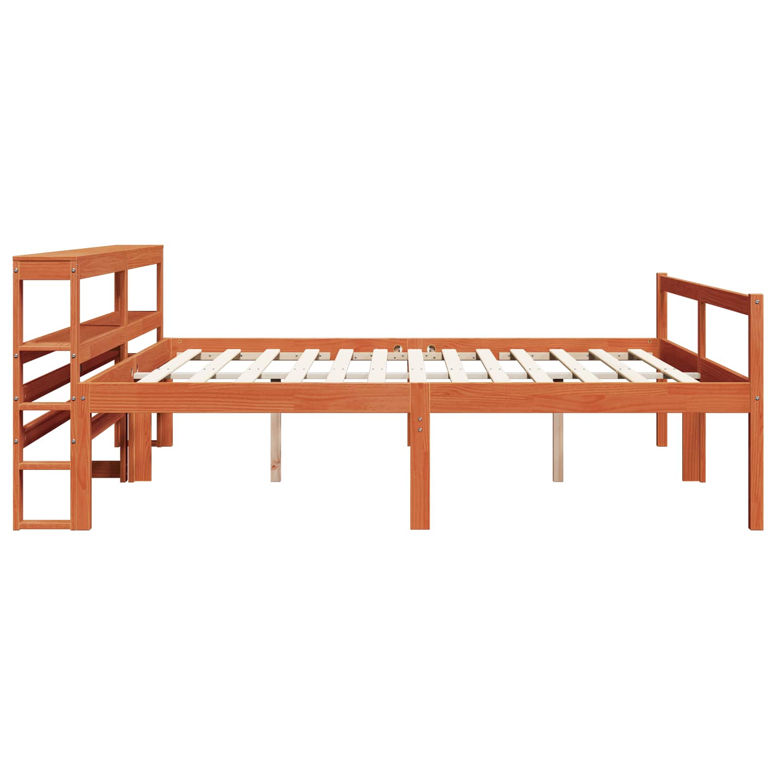 Cadre de lit avec stockage 2 pcs Cire marron Bois de Pin Massif - XIOS
