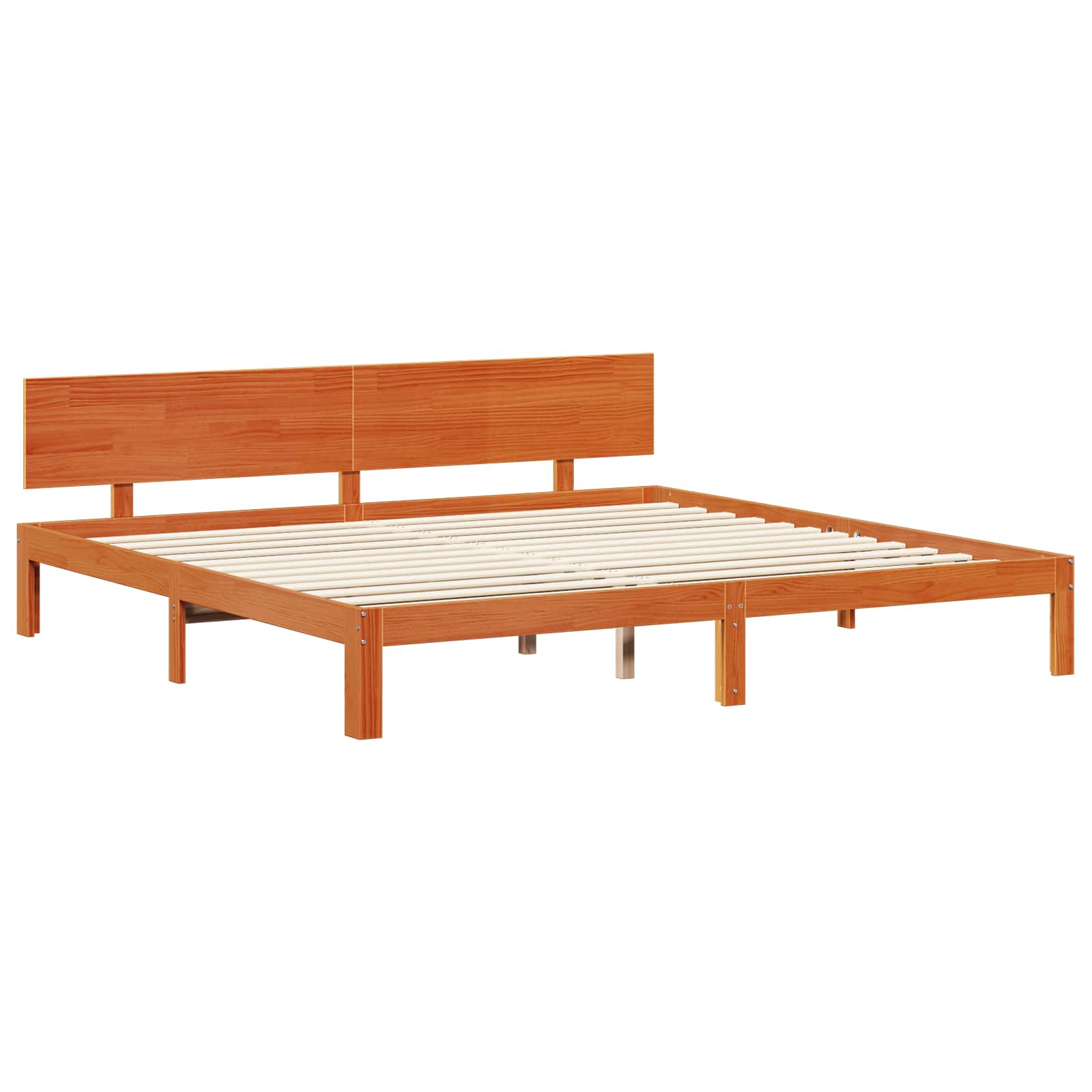 Cadre de lit avec stockage 2 pcs Cire marron Bois de Pin Massif - XIOS